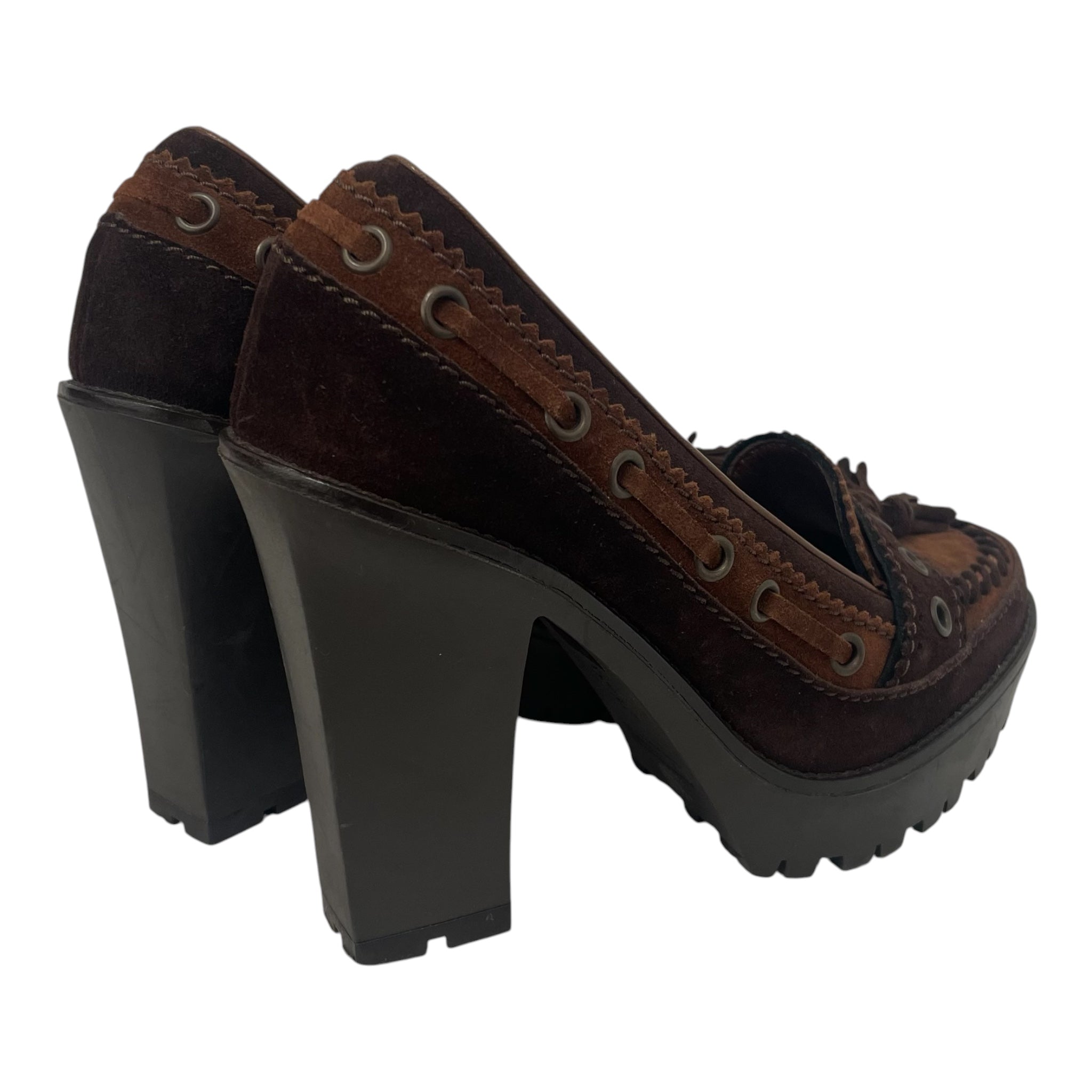 YVES SAINT LAURENT/Heels/US 6.5/Suede/BRW/ view 3