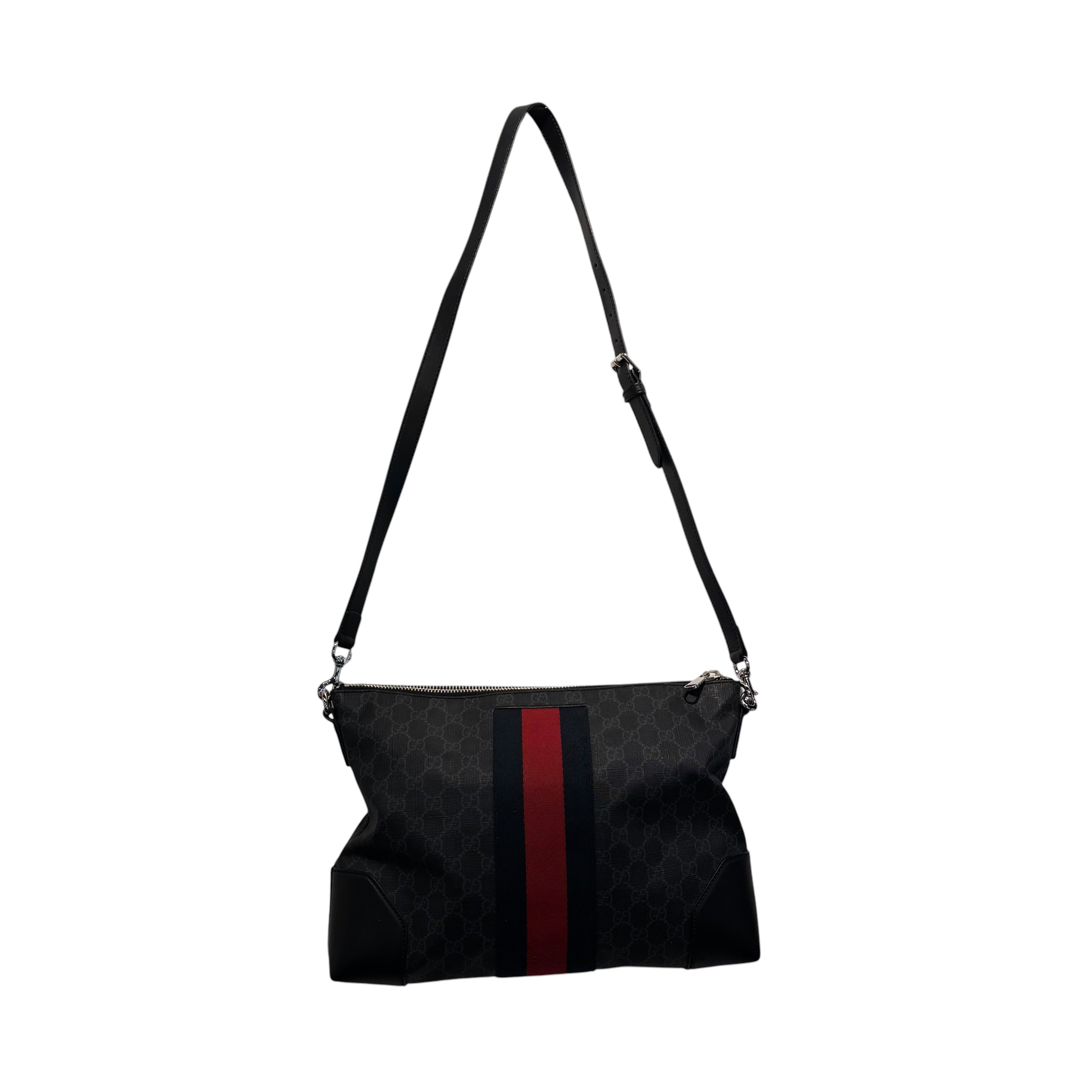GUCCI/Bag/Monogram/Leather/NVY/GG Supreme Web Pouch view 1