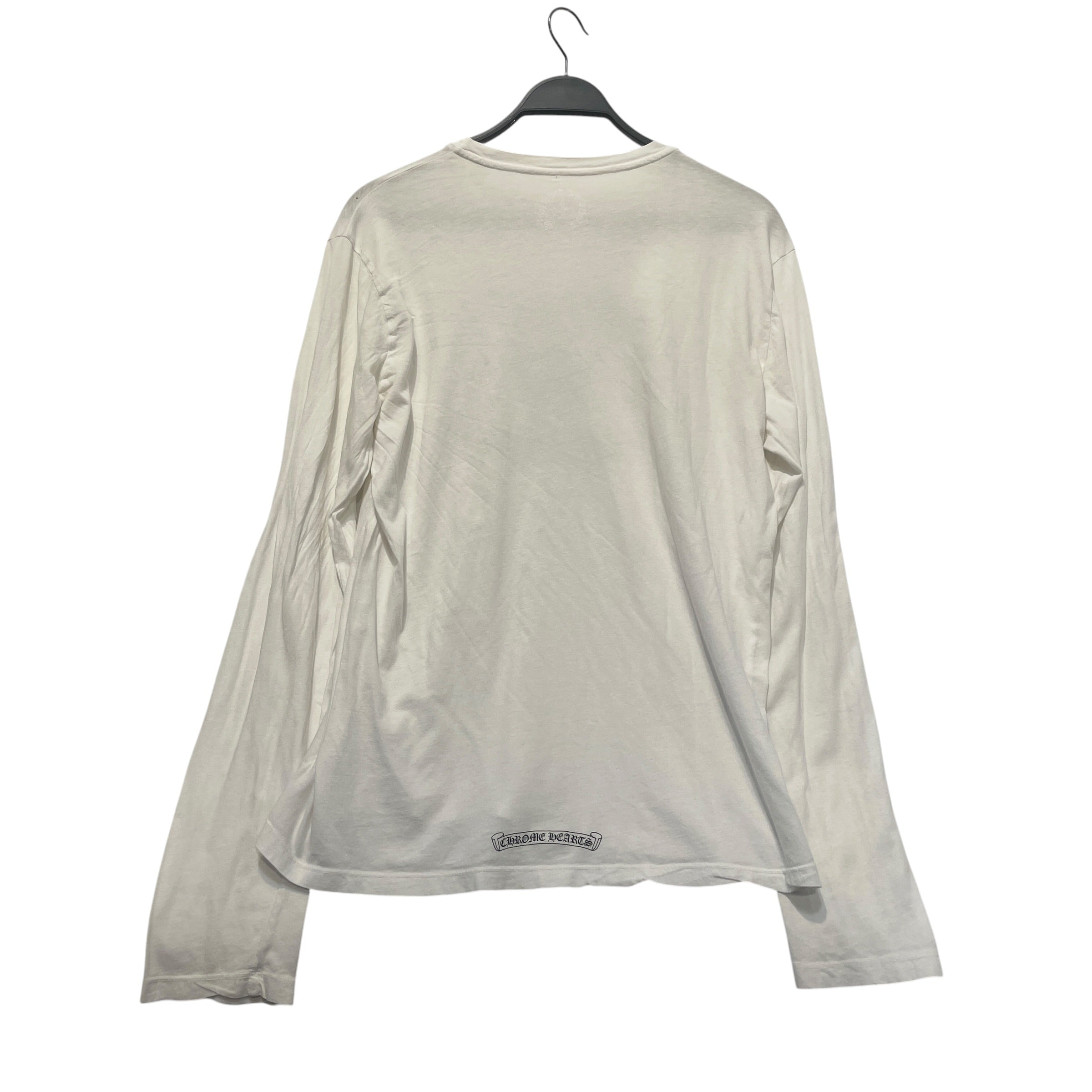 CHROME HEARTS/LS T-Shirt/L/Cotton/WHT/Graphic/Miami Art T shirt view 2