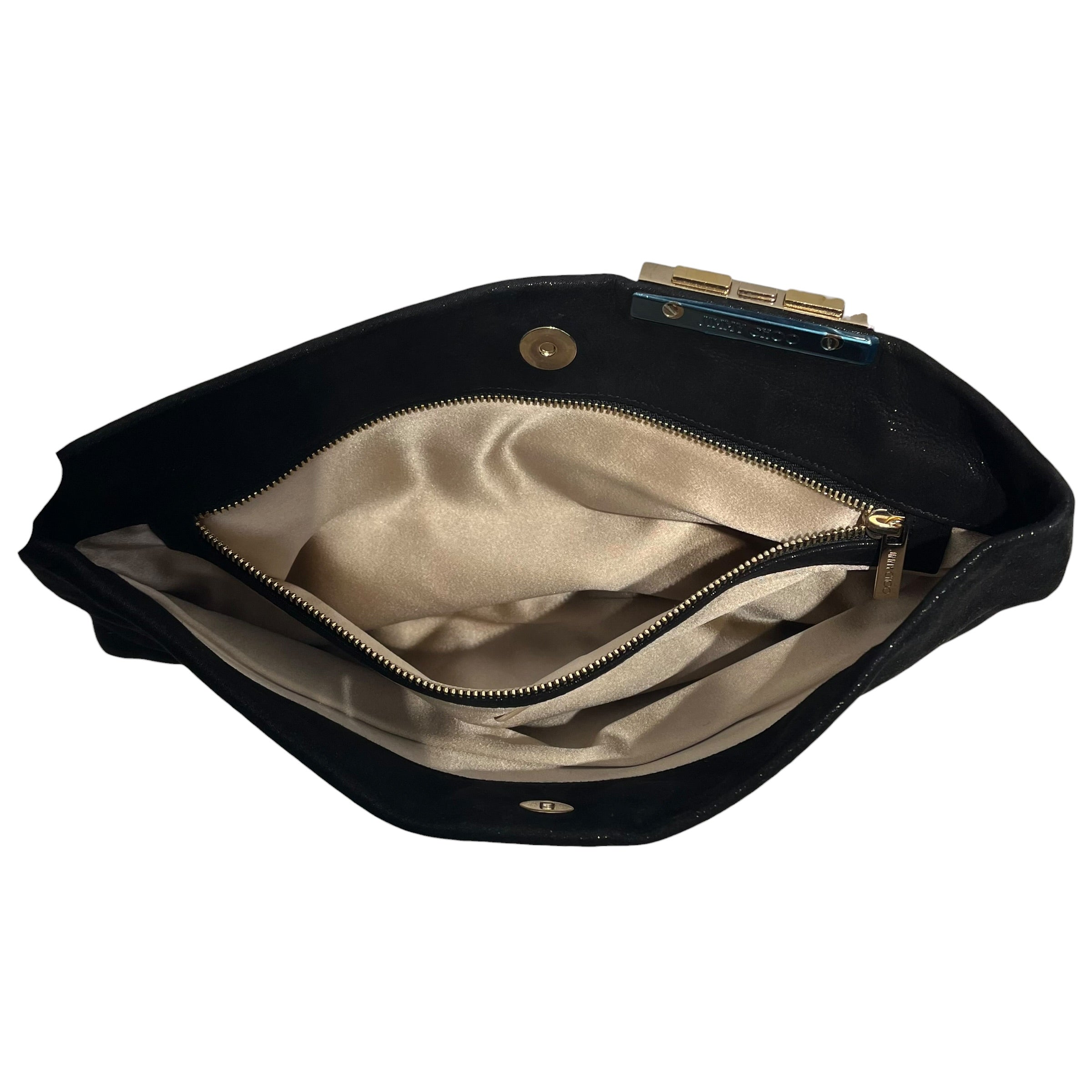 JIMMY CHOO/Clutch Bag/Suede/BLK/Chandra view 5
