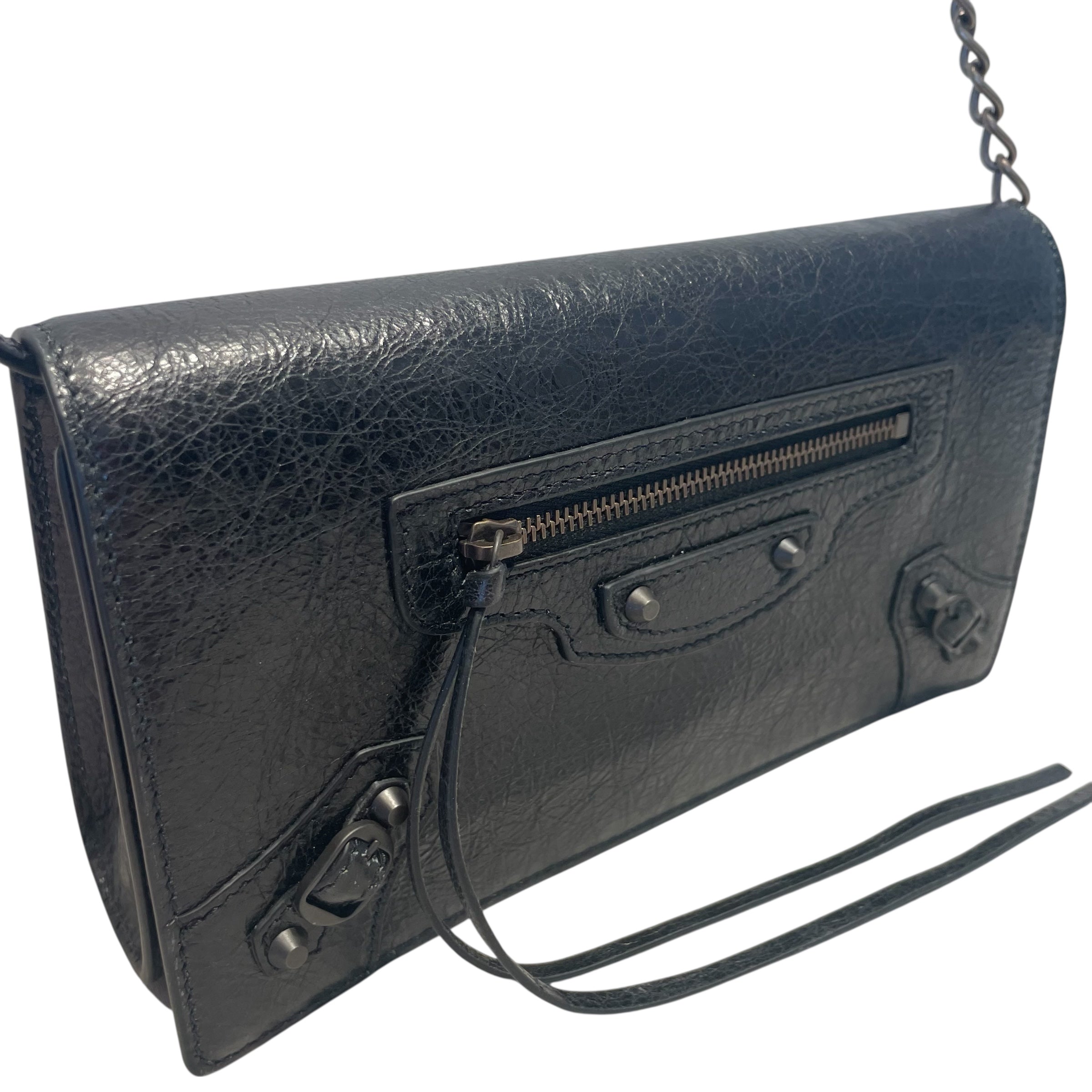 BALENCIAGA/Cross Body Bag/Leather/BLK/LE CITY MINI view 3