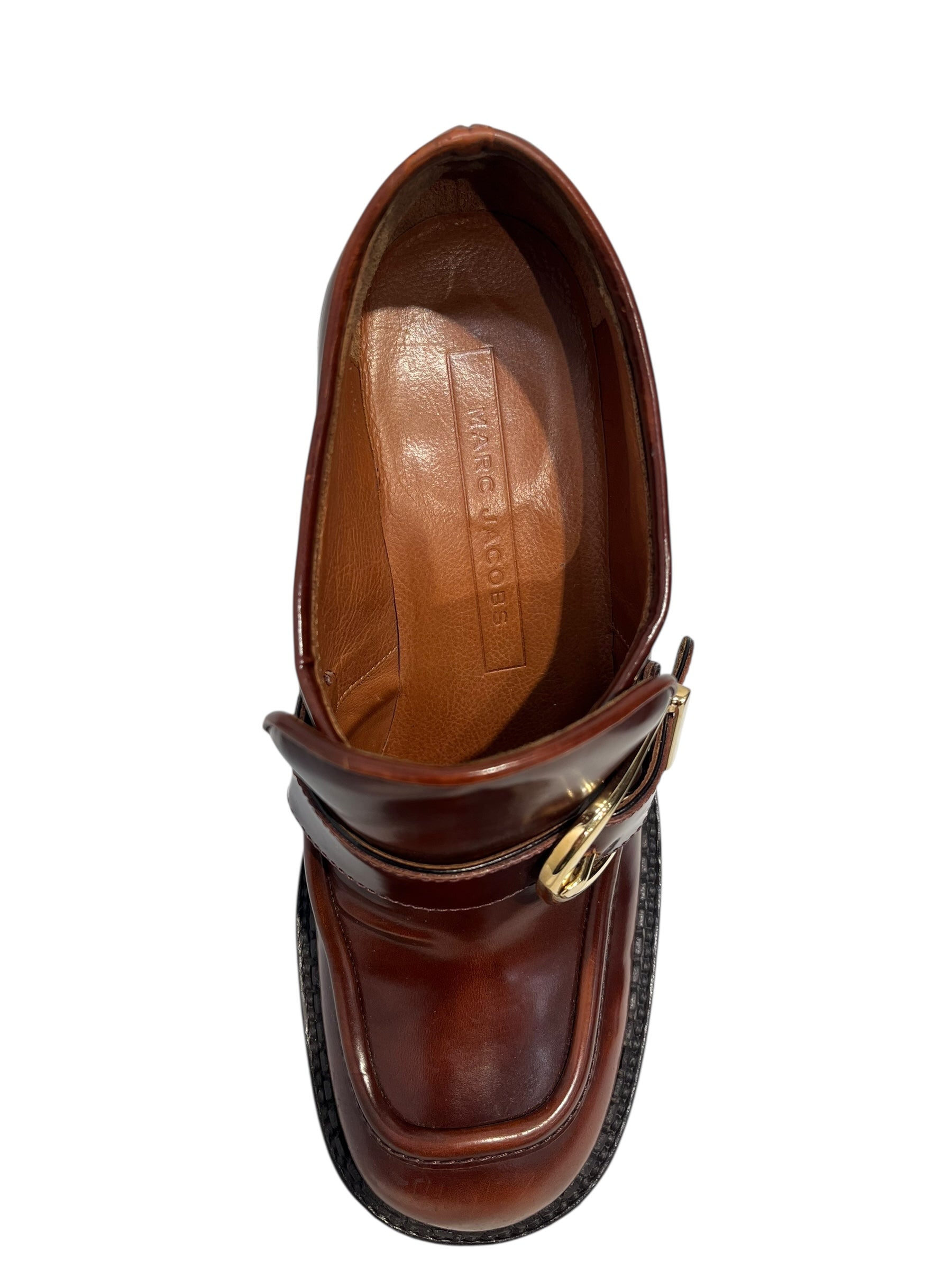 MARC JACOBS/Loafers/EU 37/Leather/BRW/THE PLATFORM LOAFER view 3