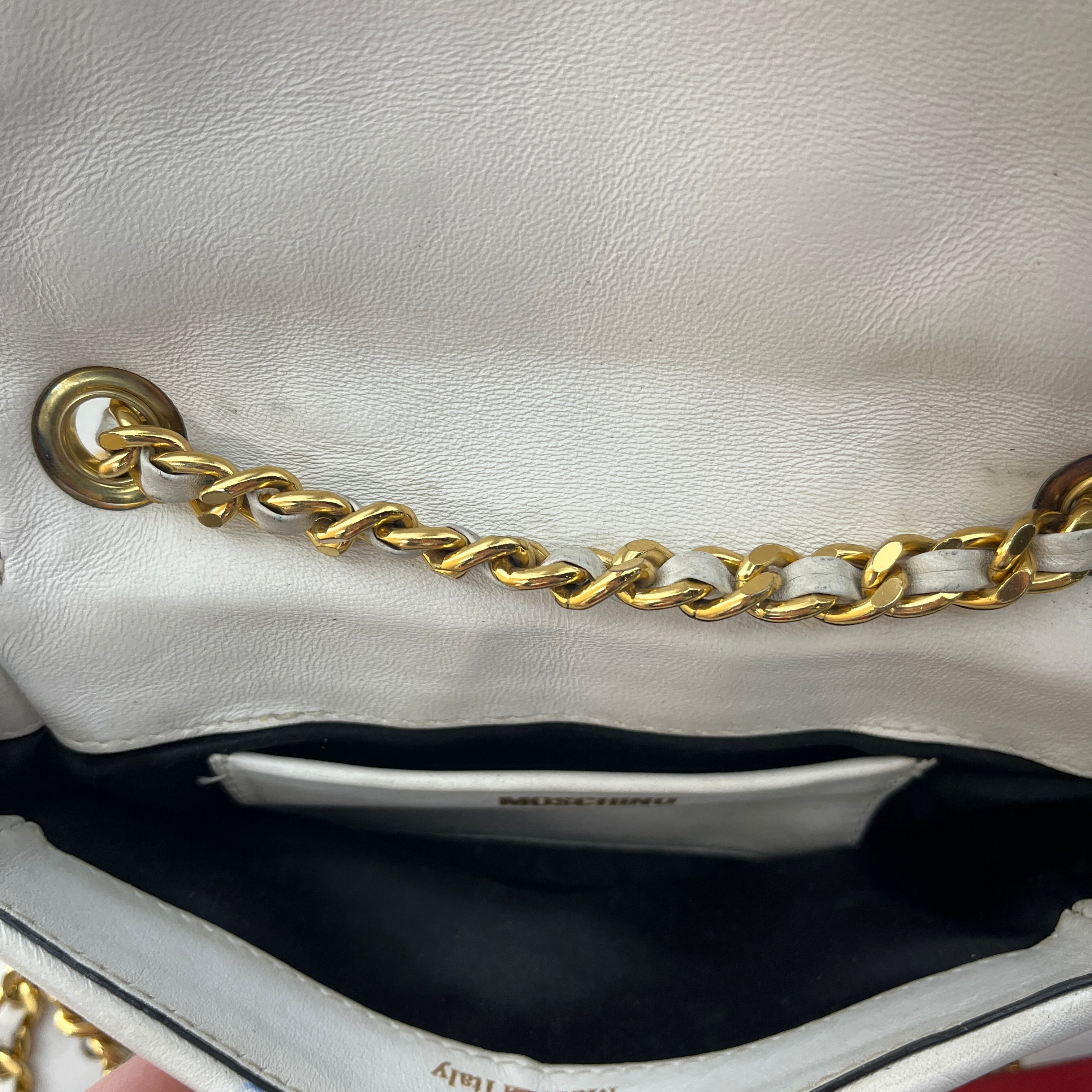 MOSCHINO/Cross Body Bag/Leather/SLV/moto jkt bag view 4