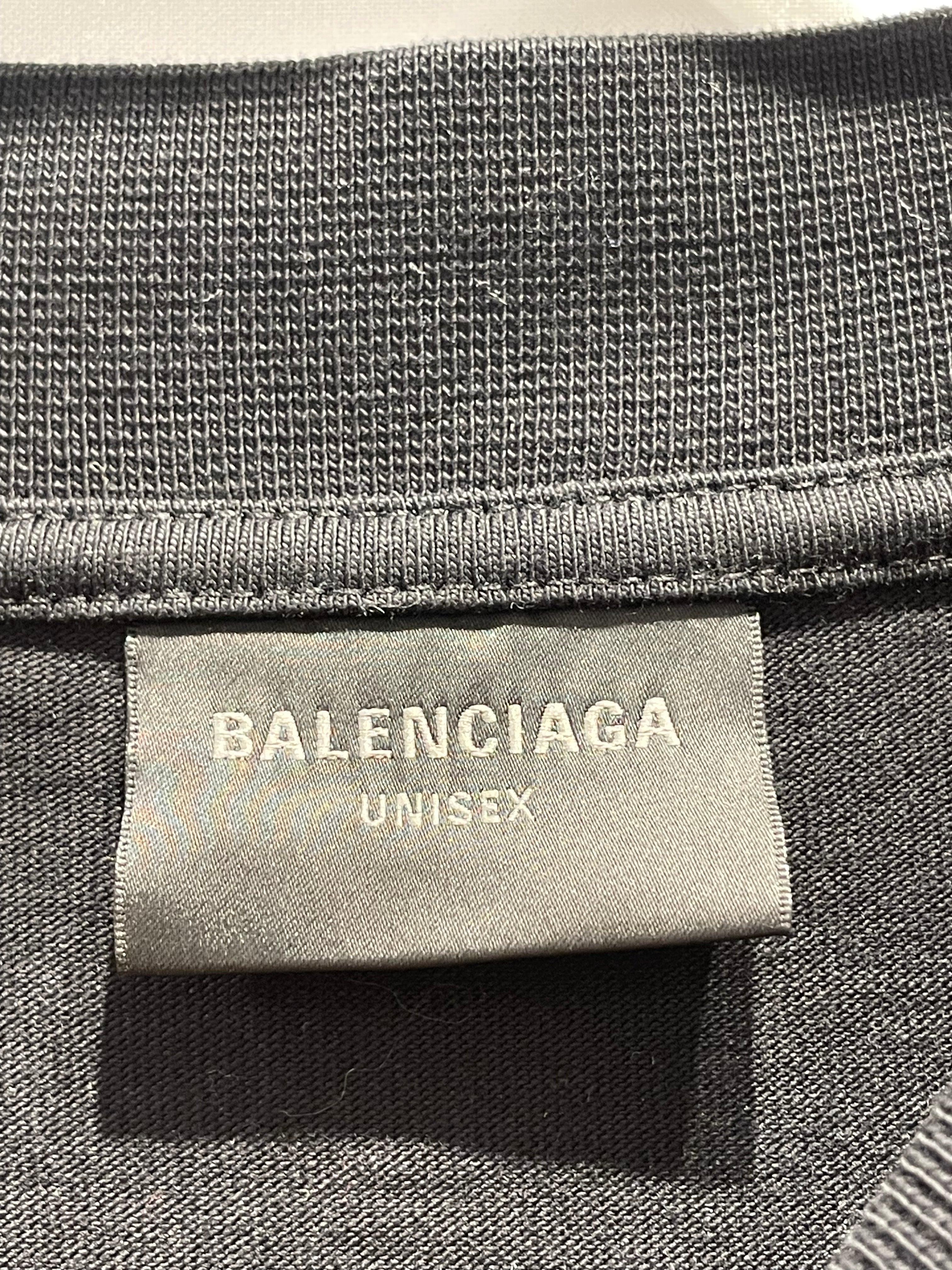 BALENCIAGA/T-Shirt/Cotton/BLK/Graphic/Sanskrit Logo view 3