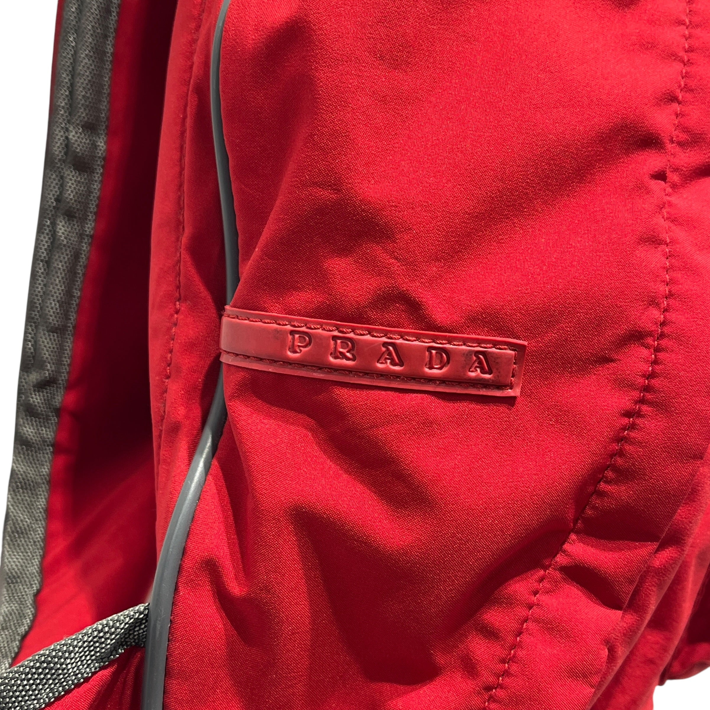 PRADA SPORT/Backpack/Nylon/RED/crossbody rucksack view 3