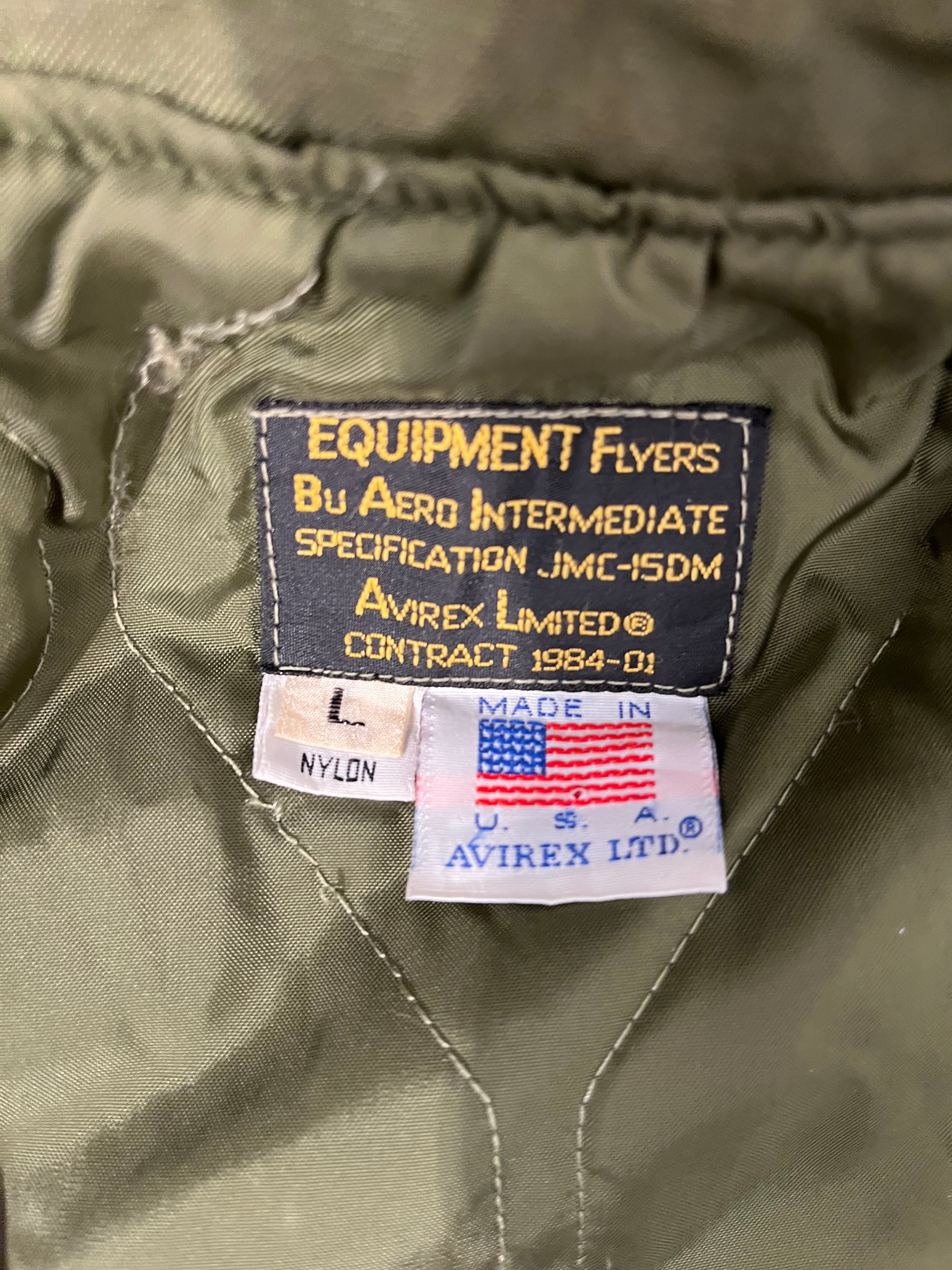 AVIREX/Vintage/Flight Jkt/L/Nylon/GRN/1984 MESH AERO VESTED FLIGHT view 3