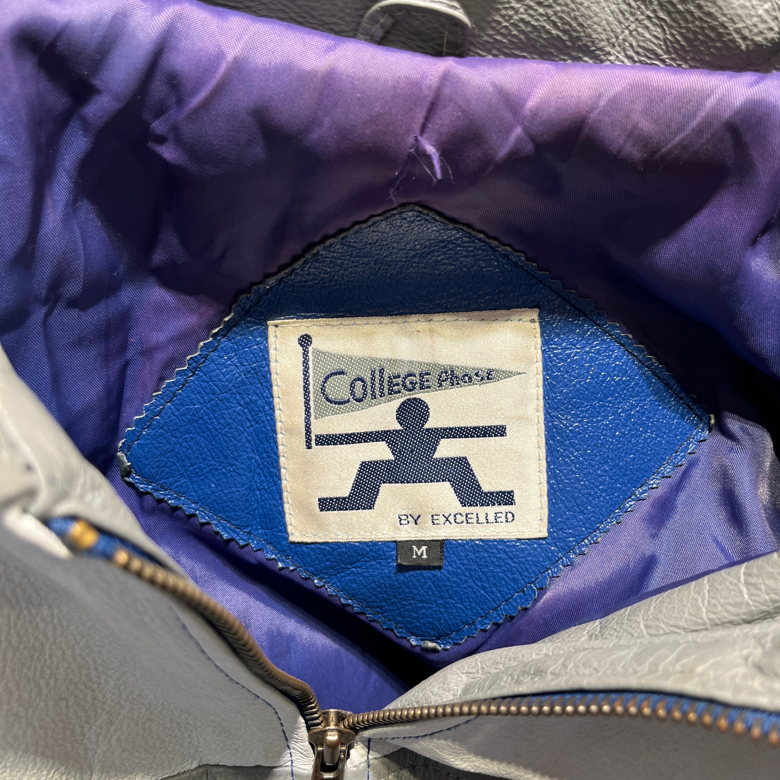 excelled/Leather Jkt/M/Leather/BLU/Stripe/DUKE-HOME OF THE BLUE DEVILS view 3