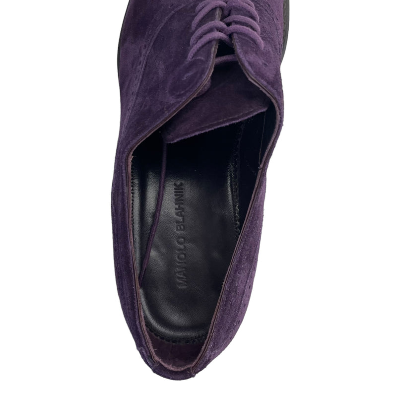 MANOLO BLAHNIK///Dress Shoes/US 8.5/Plain/Suede/PPL/Plain-Toe/M [Designers] Essentials/