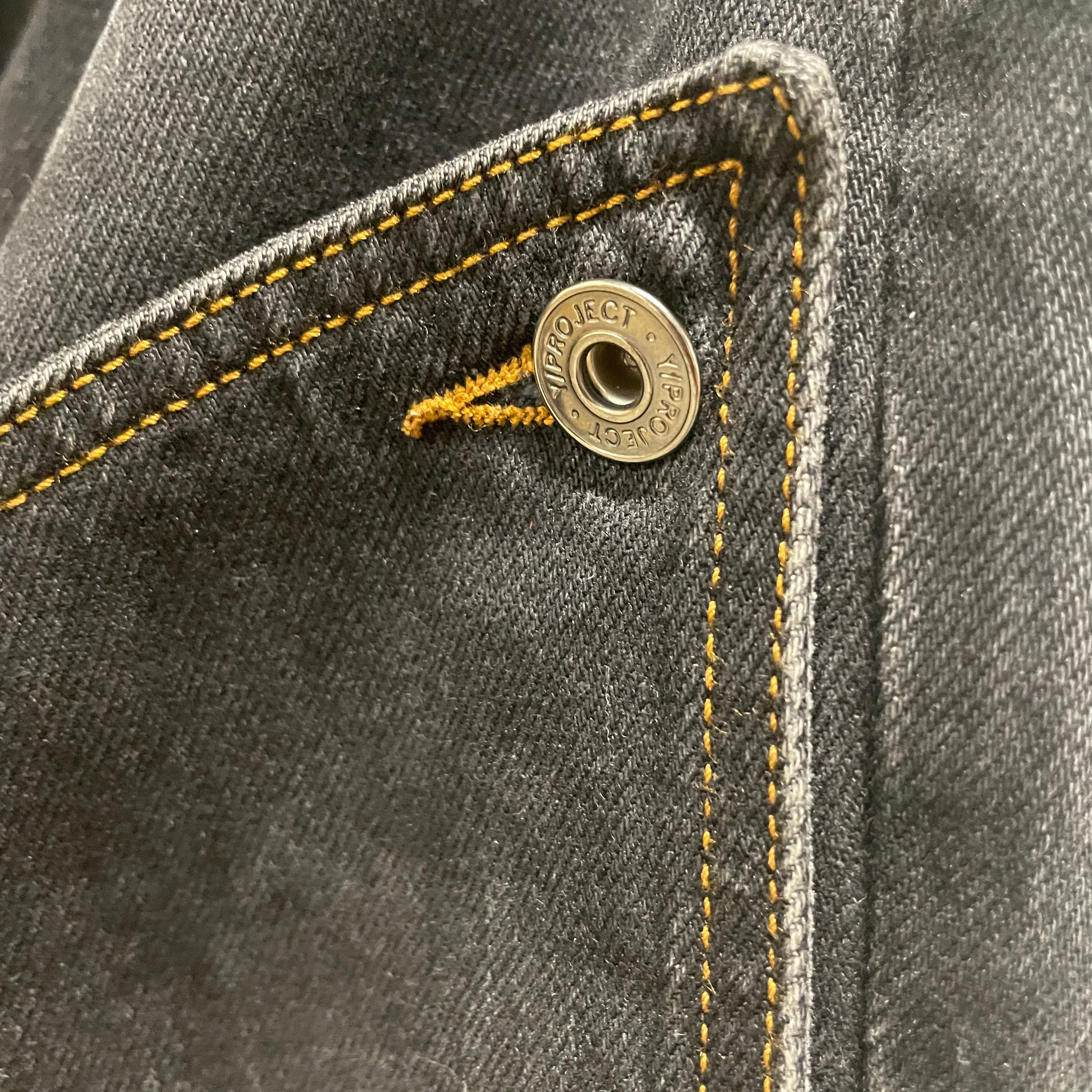 Y/PROJECT/Pants/32/Denim/BLK/BUTTON DOUBLE LAYERED view 4