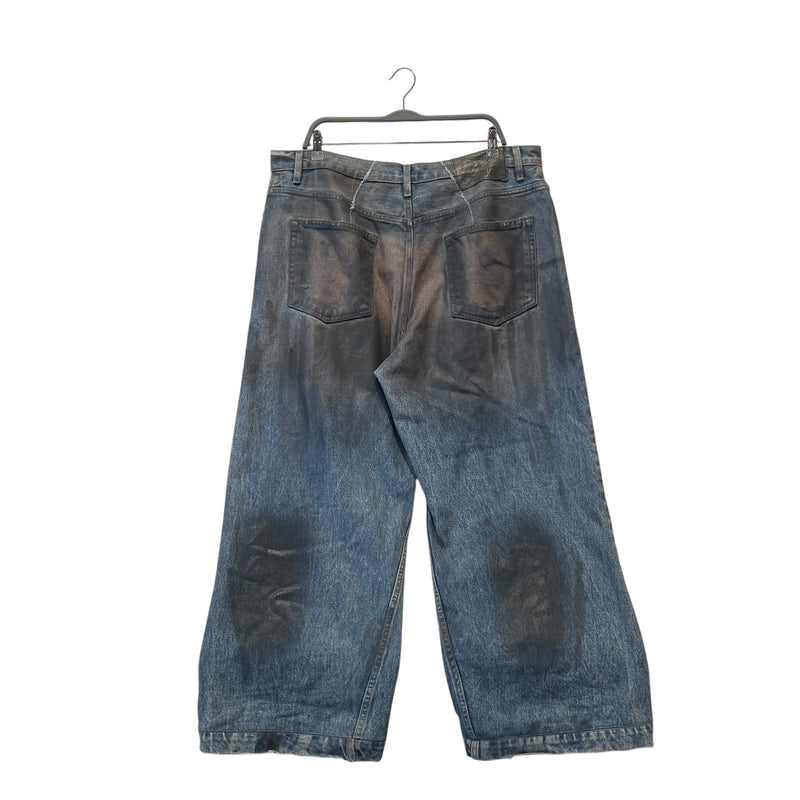 K-TWO STUDIOS/Straight Pants/XL/Cotton/IDG/WAXED DENIM