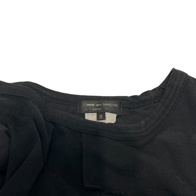 COMME des GARCONS HOMME PLUS/T-Shirt/M/Cotton/BLK/ZIG ZAG