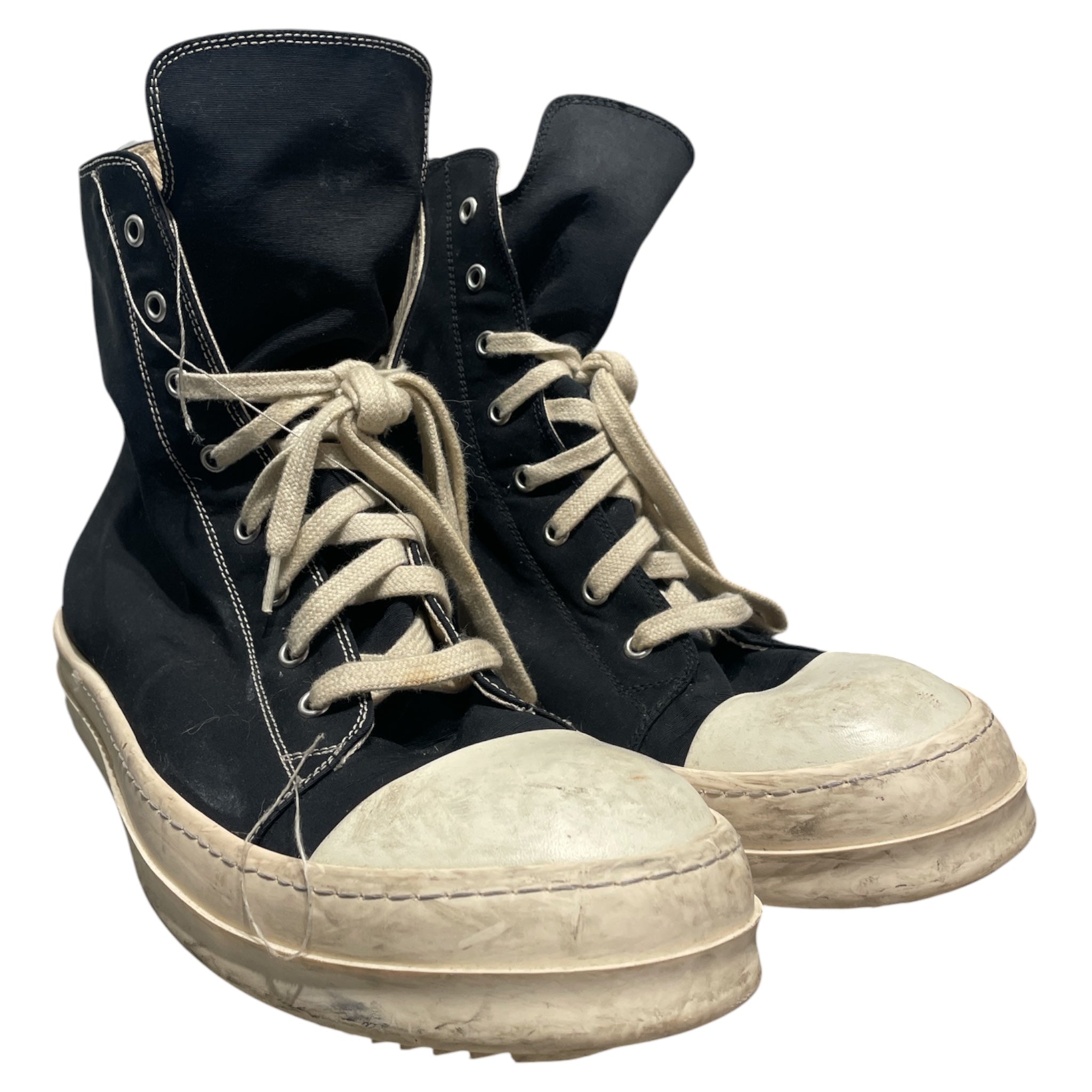 RICK OWENS DRKSHDW/Hi-Sneakers/US 10/Cotton/BLK/ RICK OWENS DRKSHDW/two/tone view 1