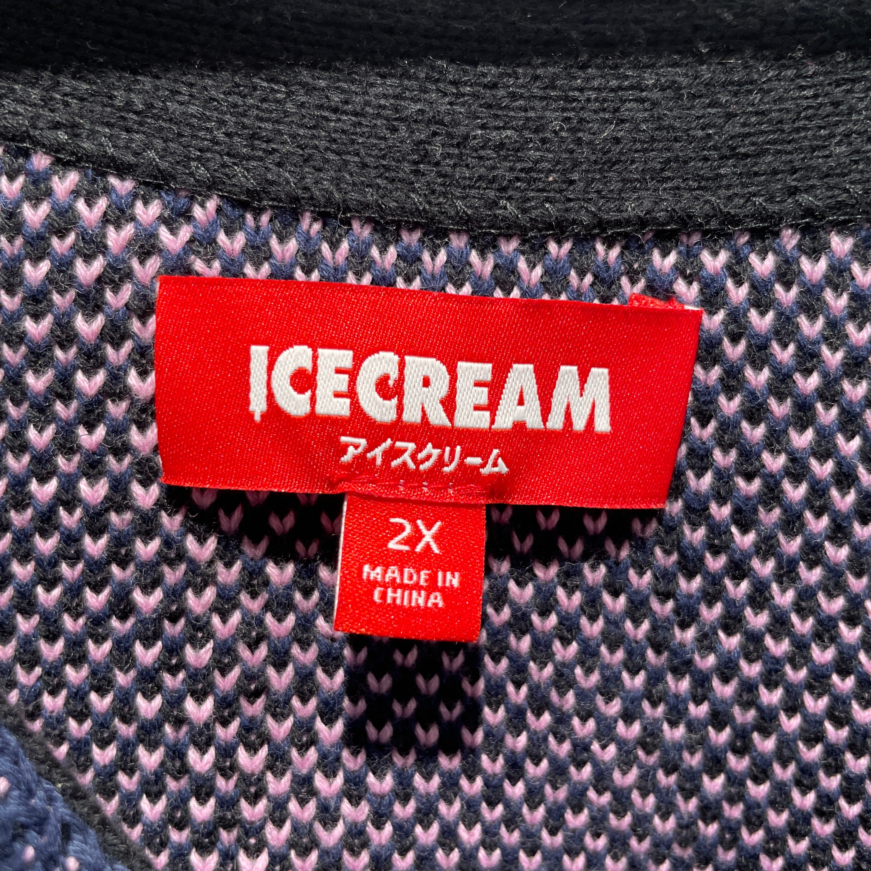 ICE CREAM/Heavy Cardigan/XXL/Stripe/Cotton/BLU/ view 3