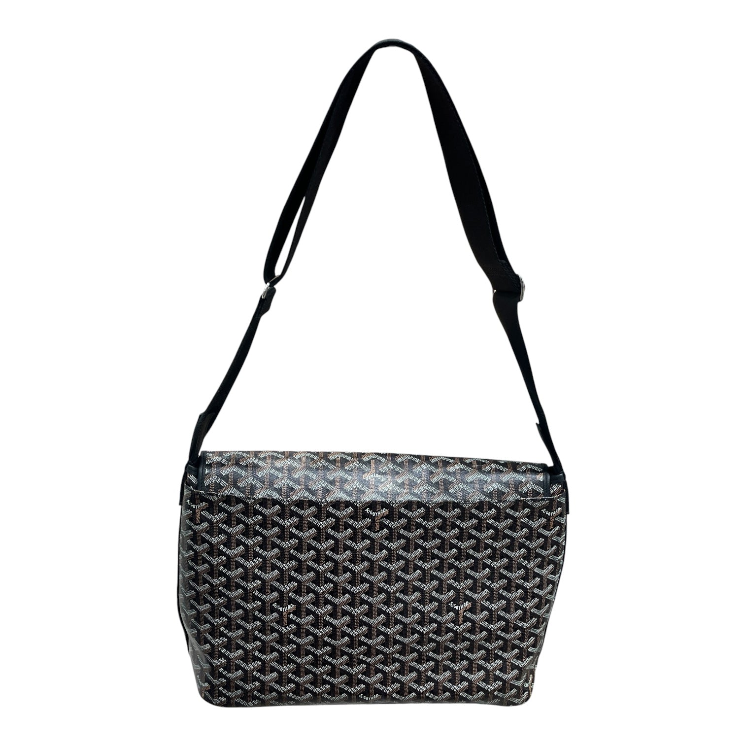 GOYARD/Cross Body Bag/Monogram/Leather/BLK/CANVAS GOYARDINE CAPECIAN view 2