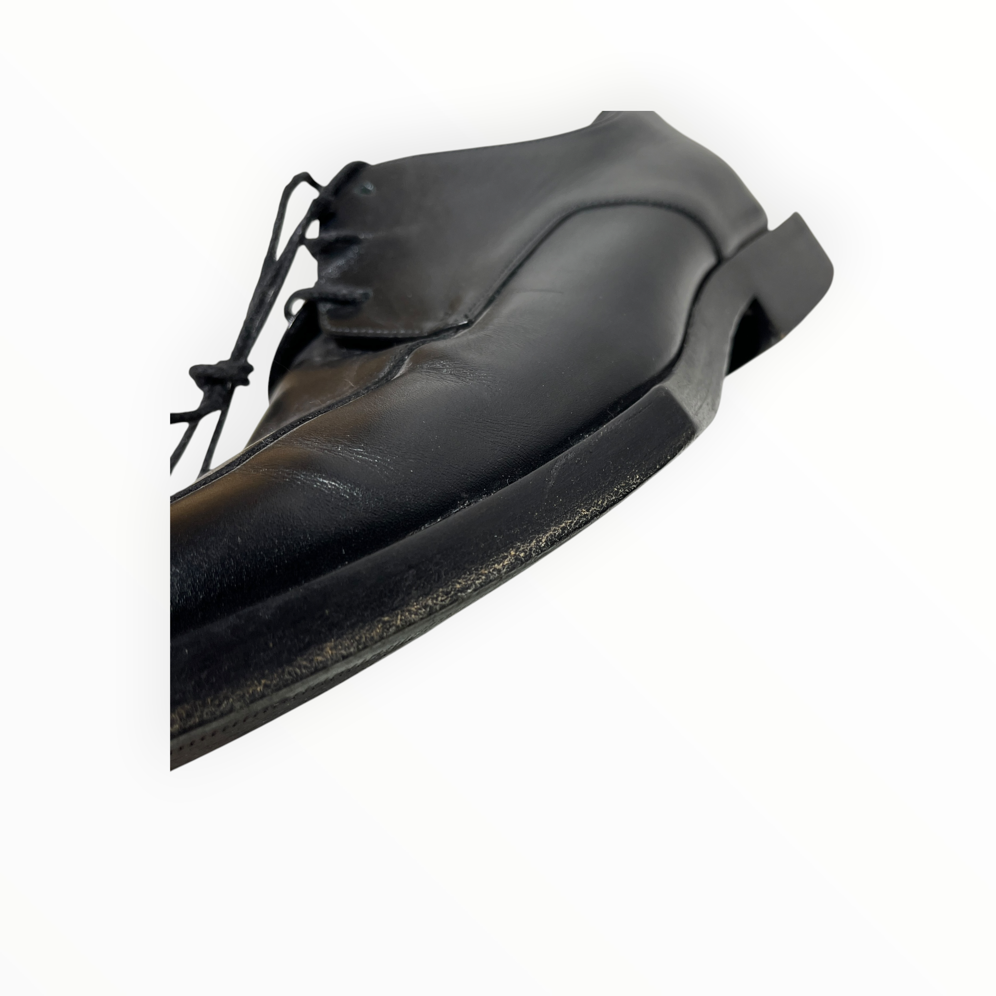 BALENCIAGA/Dress Shoes/US 7/Leather/BLK/Square Heel Loafers view 8