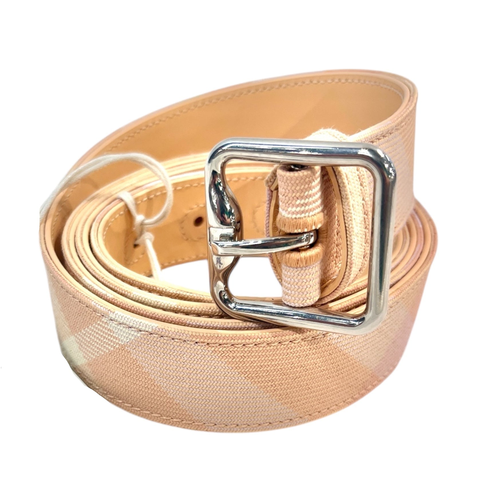 BURBERRY/Belt/Plaid/Leather/PNK/CHECK B BUCKLE BELT view 1