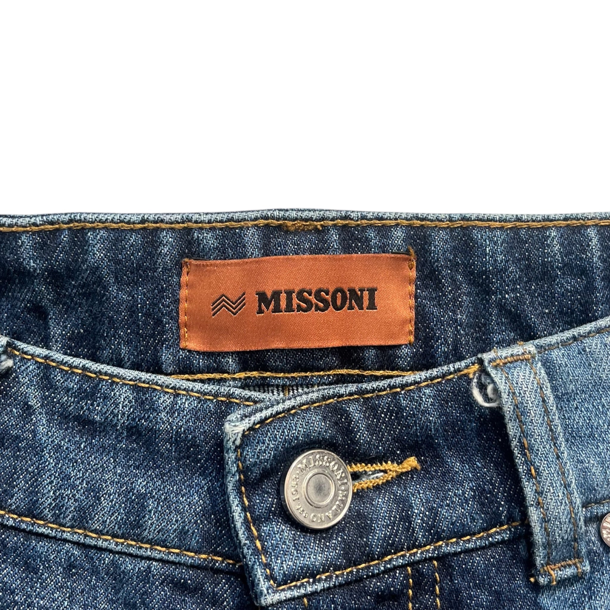 MISSONI/Straight Pants/48/Cotton/BLU/WAVY PRINT DENIM STRAIGHT PANT view 2