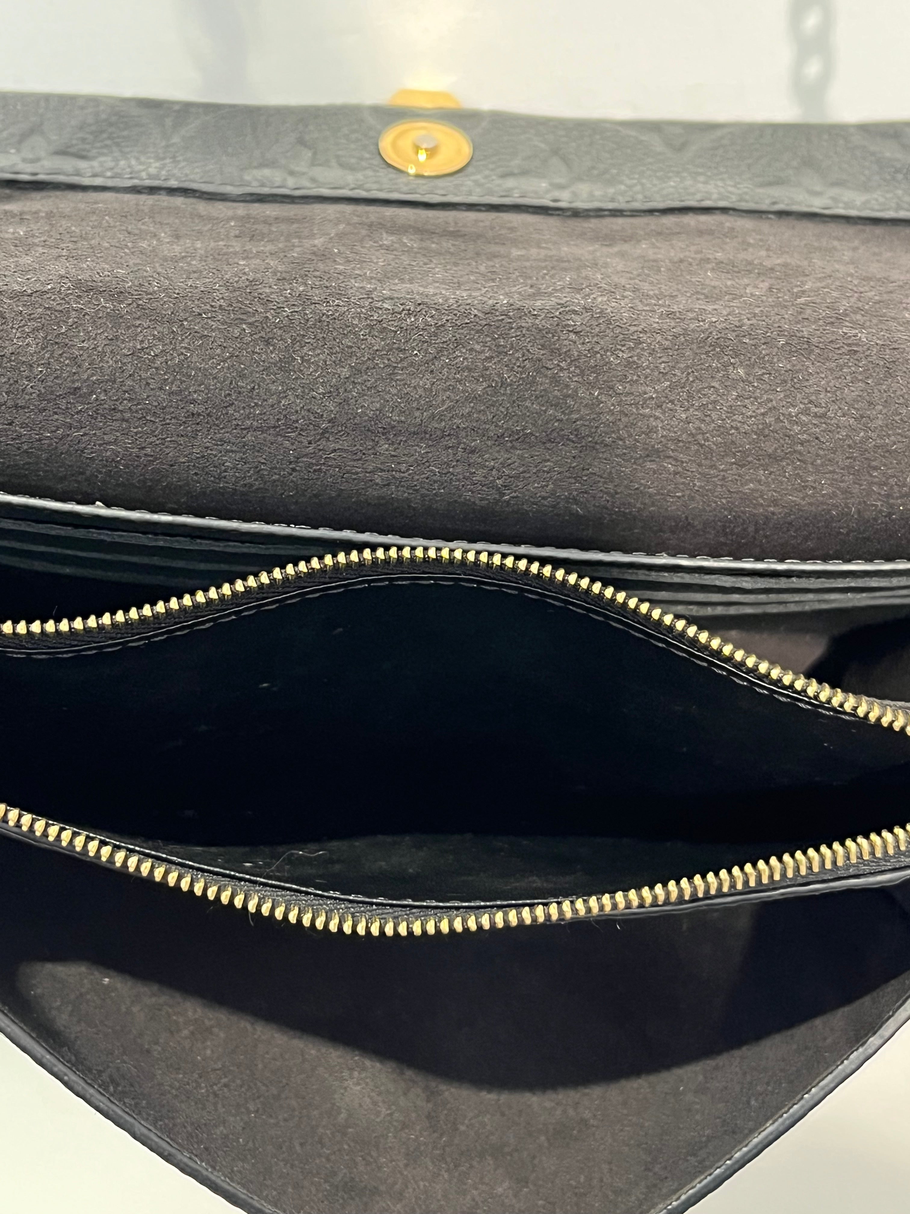 LOUIS VUITTON/Cross Body Bag/Monogram/Leather/BLK/Empreinte Vavin Gold chain view 4