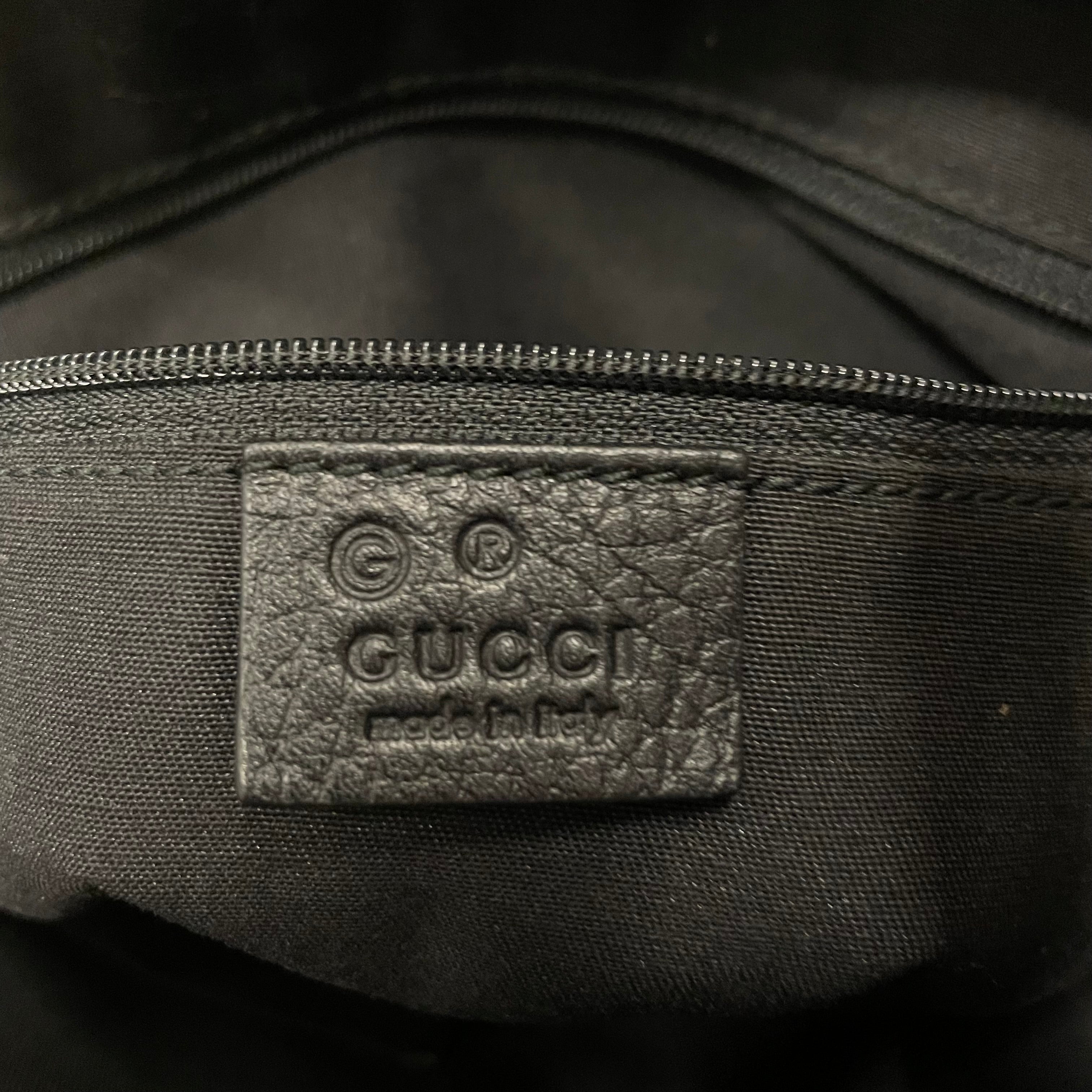 GUCCI/Tote Bag/Cotton/BLK/GG CANVAS LEATHER BAG view 5