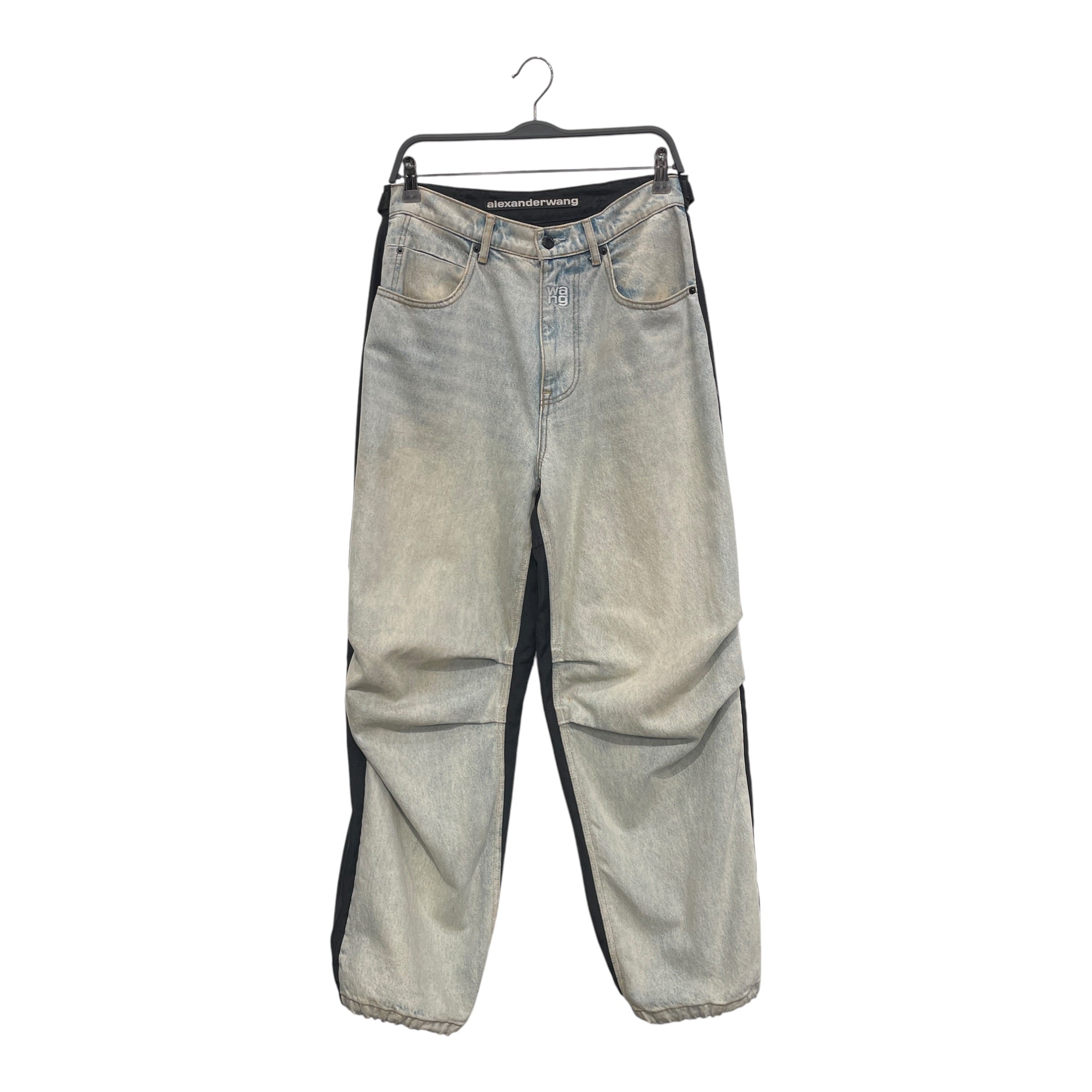Alexander Wang/Bottoms/27/Cotton/BLU/HALF DENIM  HALF NYLON SPLIT view 1