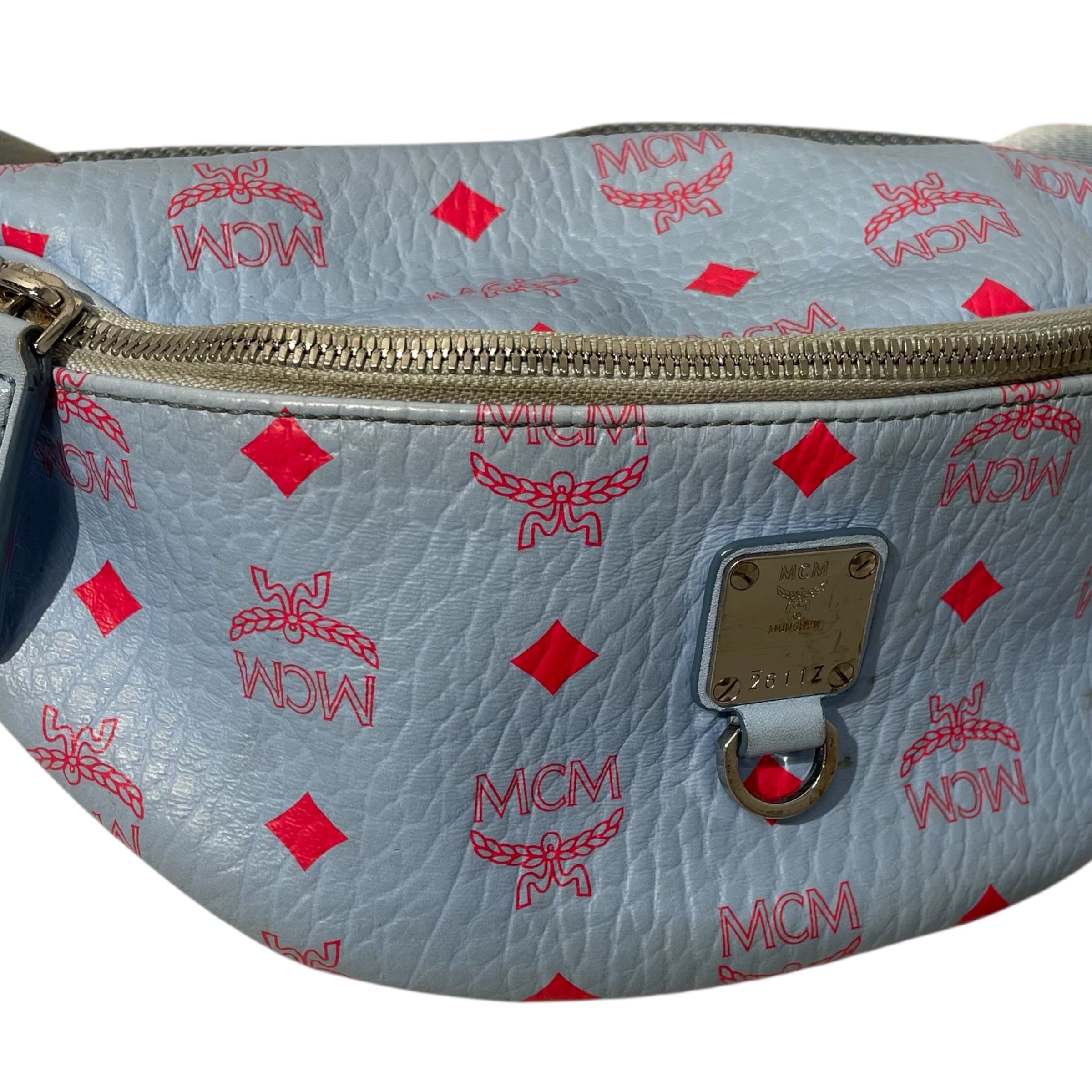 MCM/Fanny Pack/Monogram/Leather/BLU/ view 7