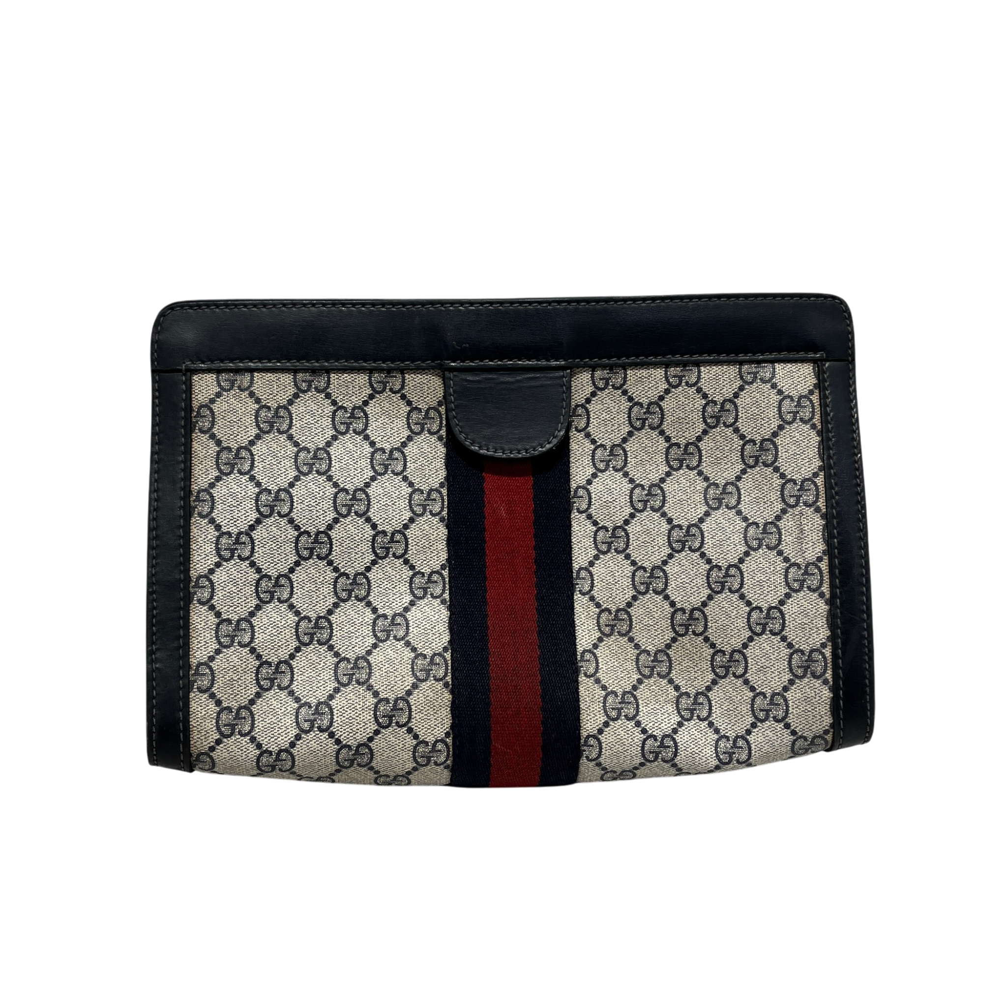 GUCCI/Clutch Bag/Leather/GRY/monogram supreme parfum view 1