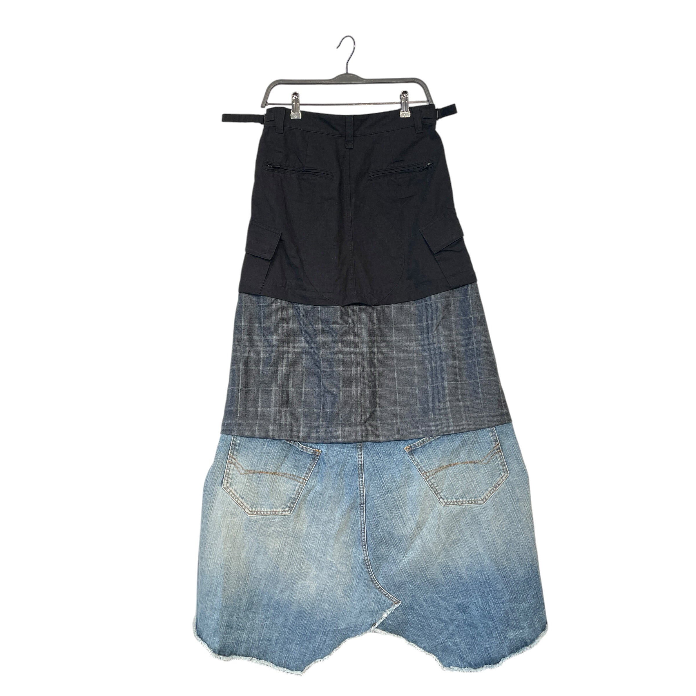 BALENCIAGA/Long Skirt/34/Cotton/BLK/PATCHWORK RAVE MAXI SKIRT view 6