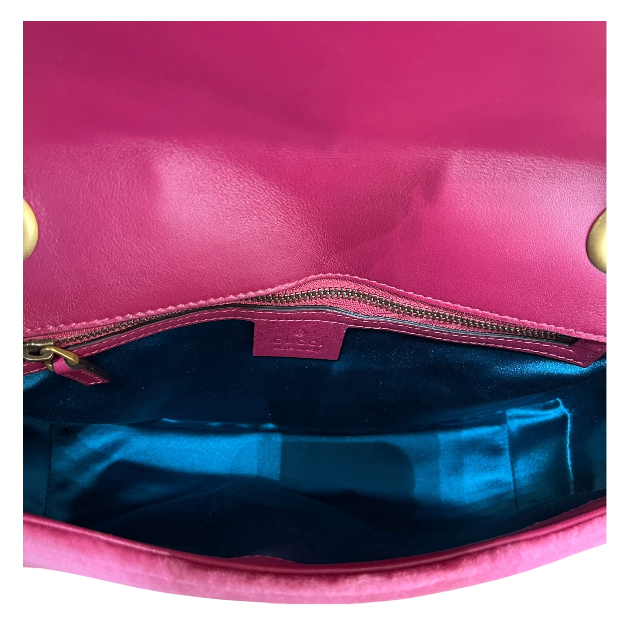 GUCCI/Cross Body Bag/PNK/VELVET GG MARMONT view 3
