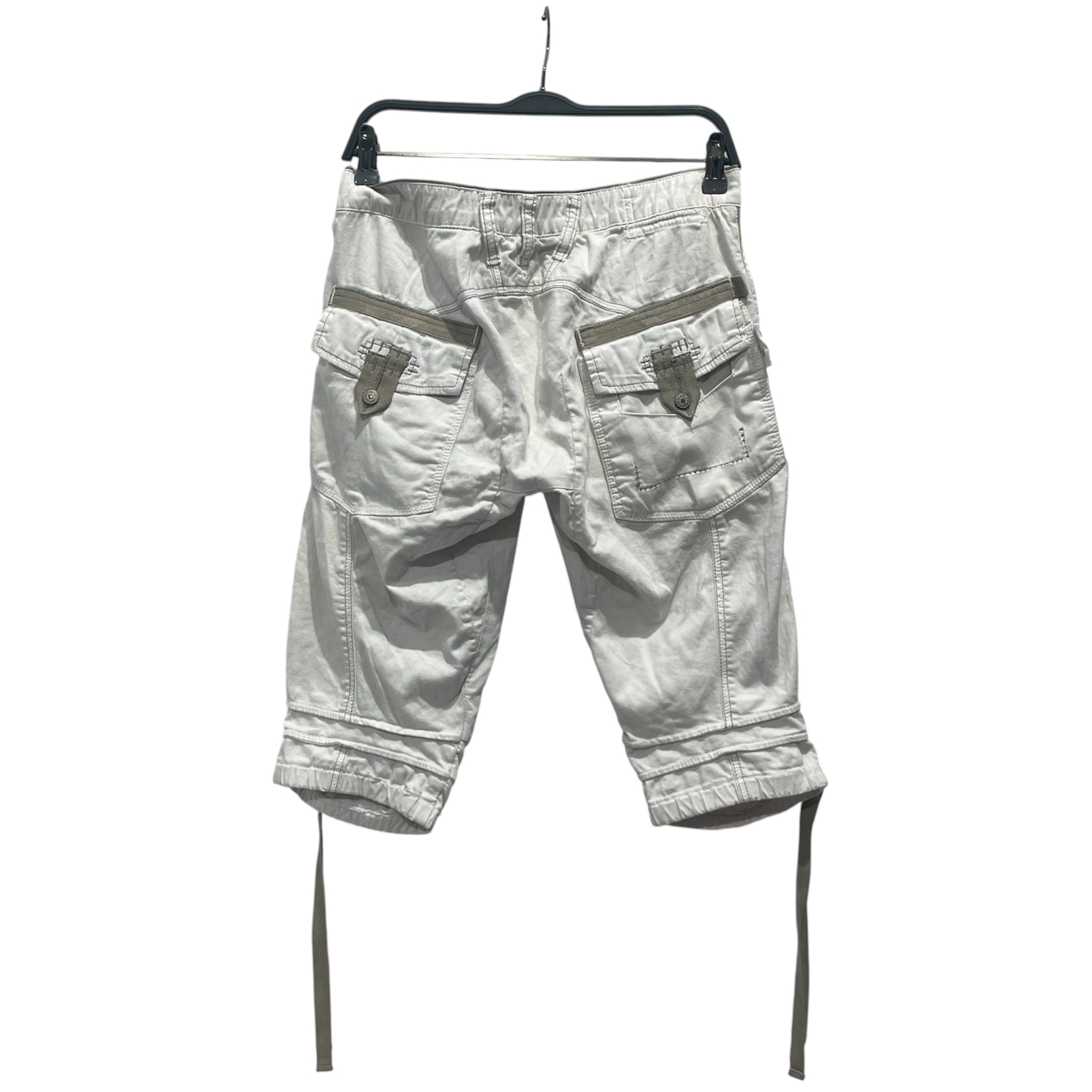 MARITHE FRANCOIS GIRBAUD/Shorts/28/Cotton/WHT/Early 2000s Bermuda Lock Short view 2