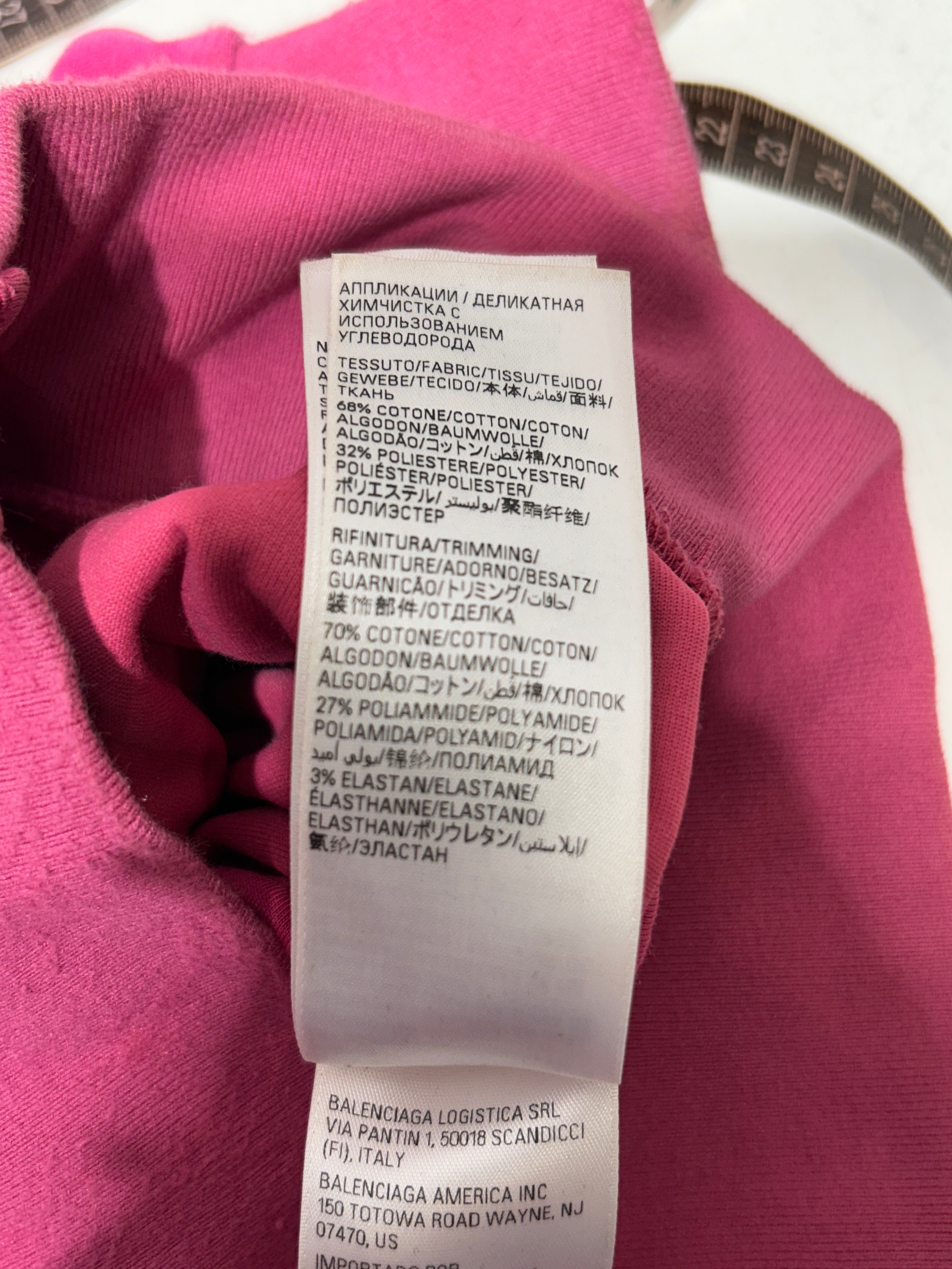 BALENCIAGA/Hoodie/XS/Cotton/PNK/TERRY CLOTH MINI view 7
