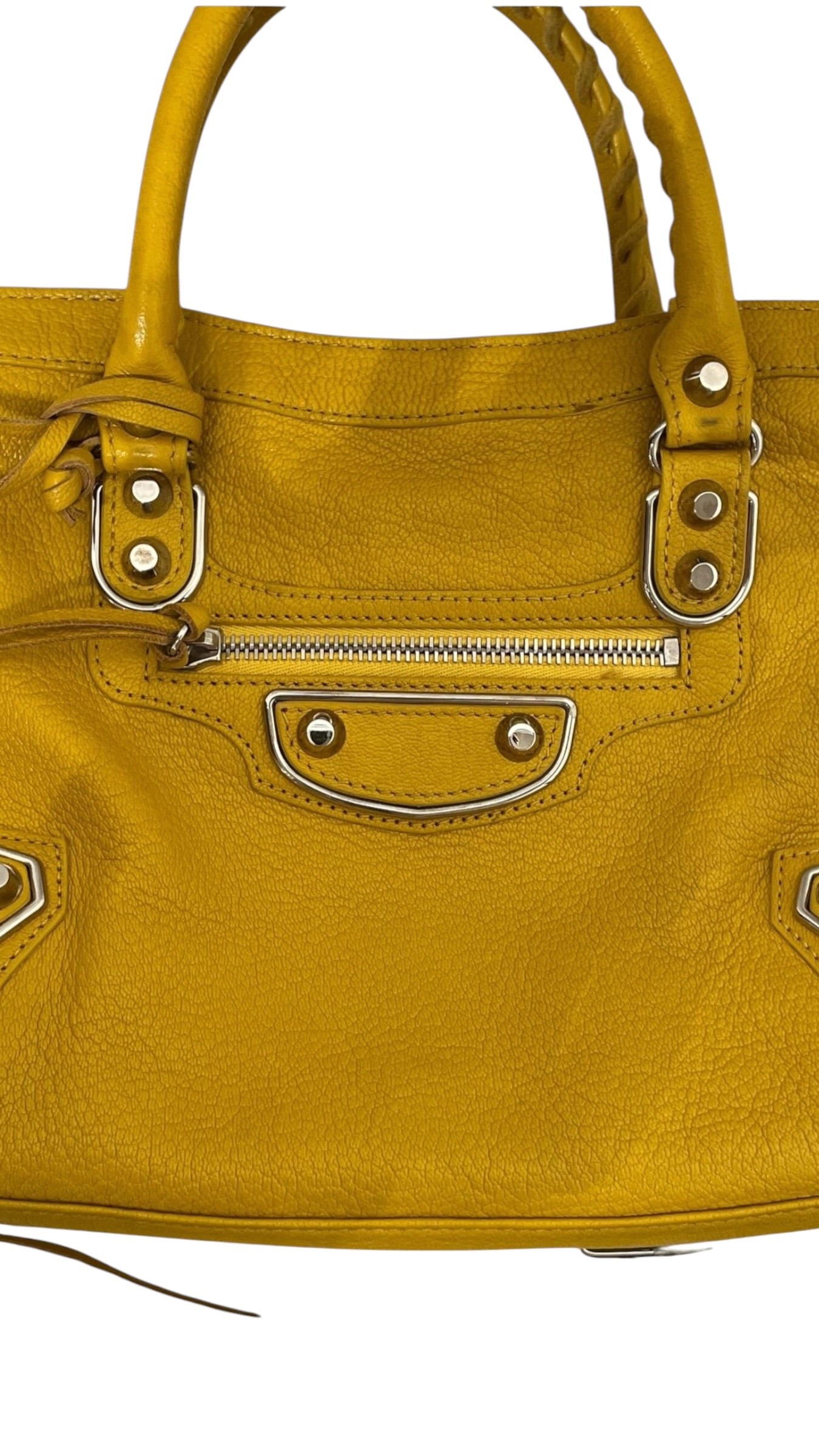 BALENCIAGA/Cross Body Bag/Leather/YEL/CITY BAG view 6