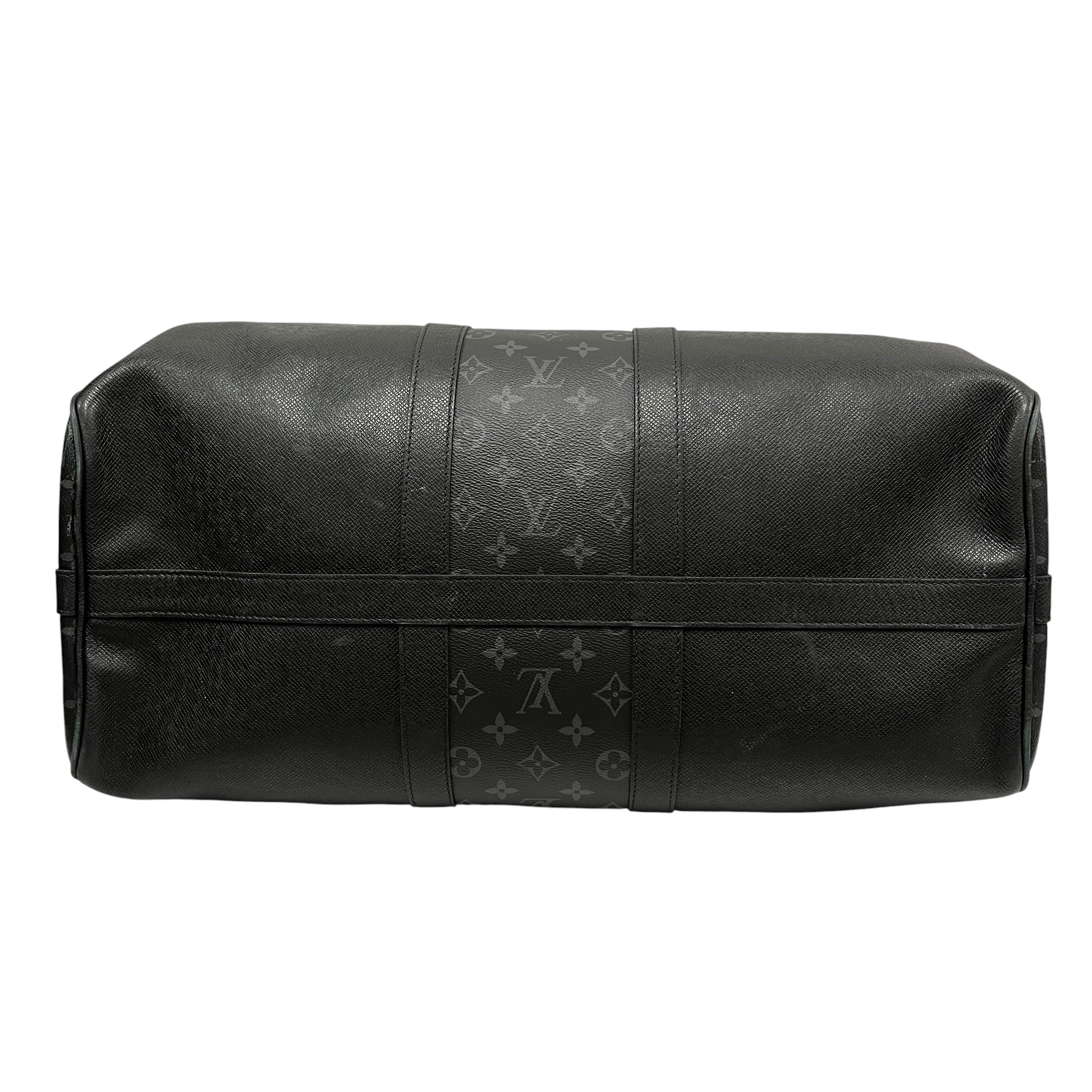 LOUIS VUITTON/Luggage/Monogram/Leather/BLK/Bandouliere 50 Keepall Duffle view 3