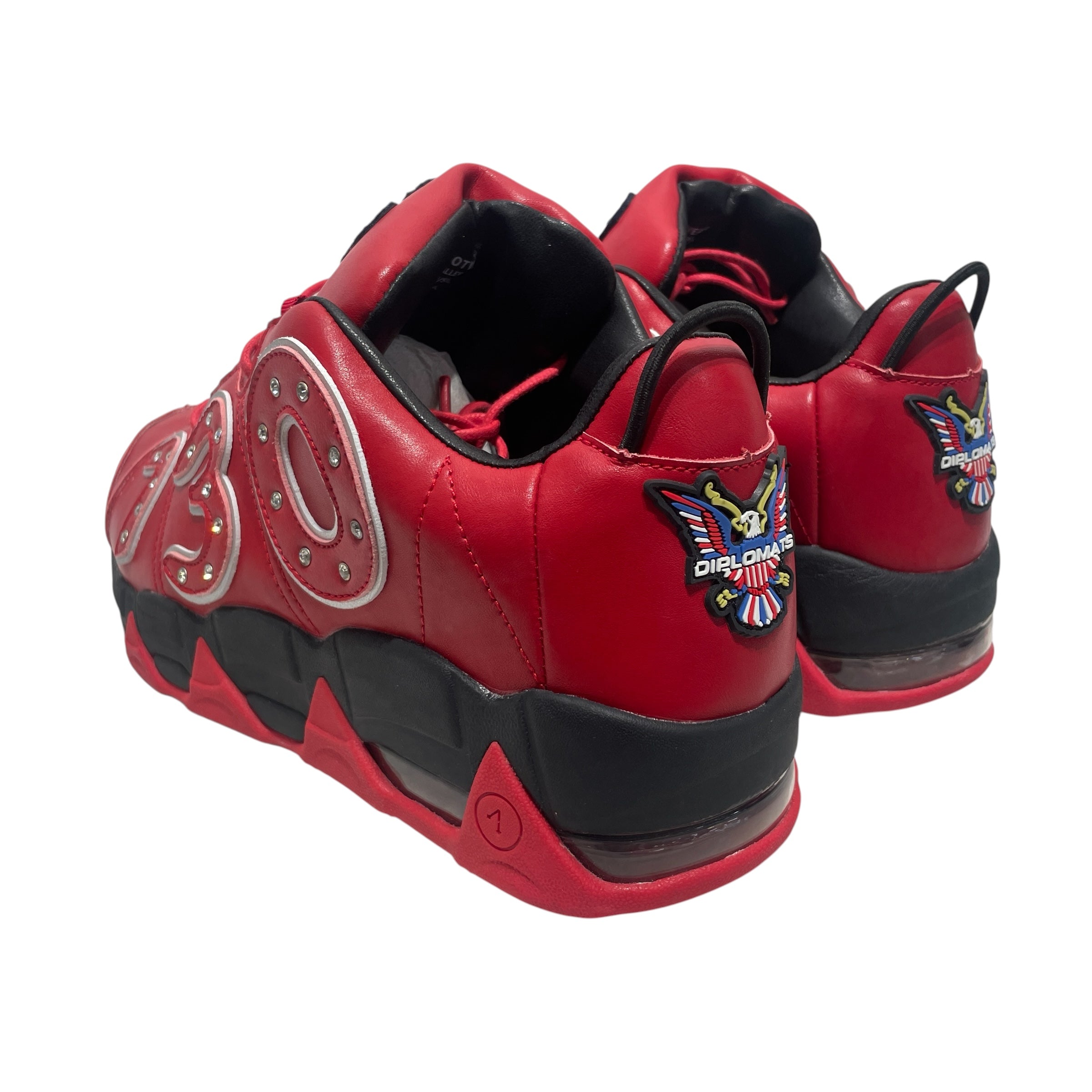 ASSPIZZA/Low-Sneakers/US 13/Leather/RED/730 DIPLOMATS view 2