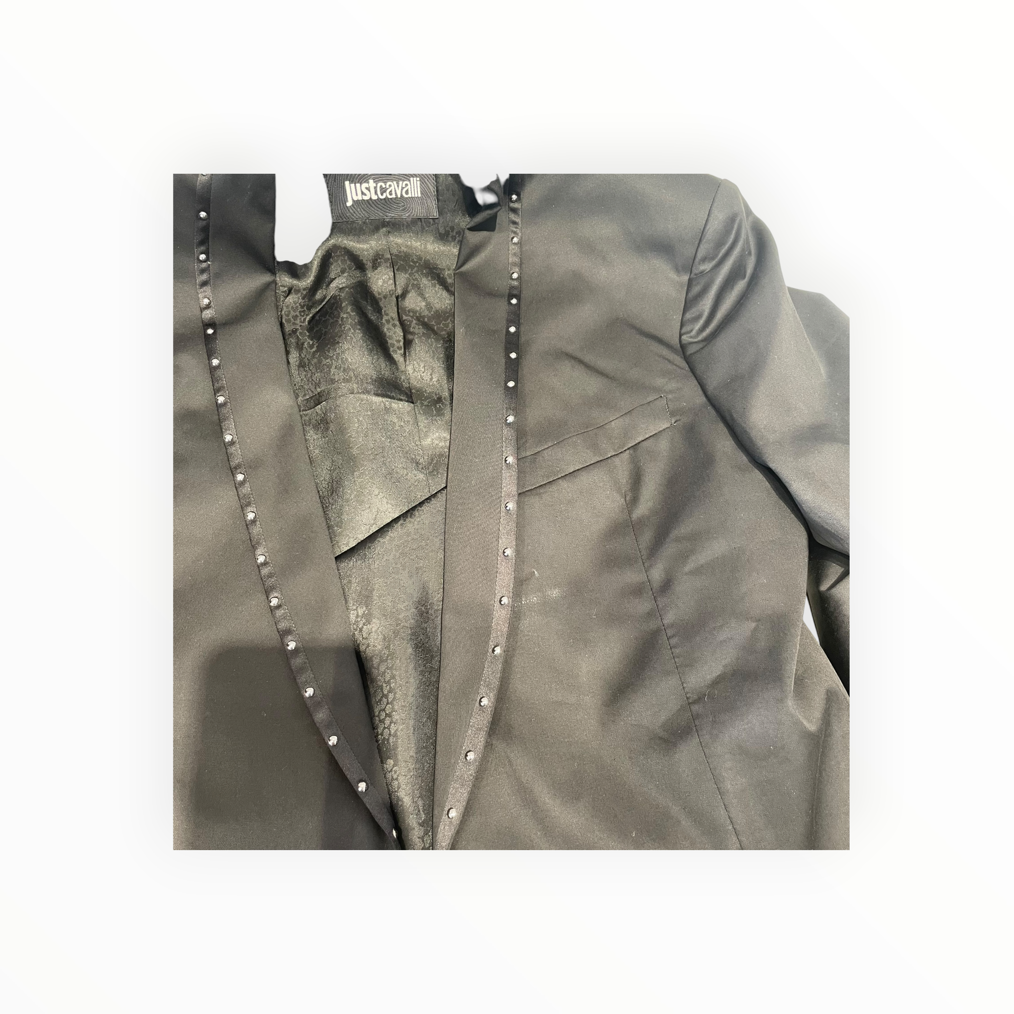 Just cavalli/Jacket/50/Cotton/BLK/blazer wth metallic stud view 8