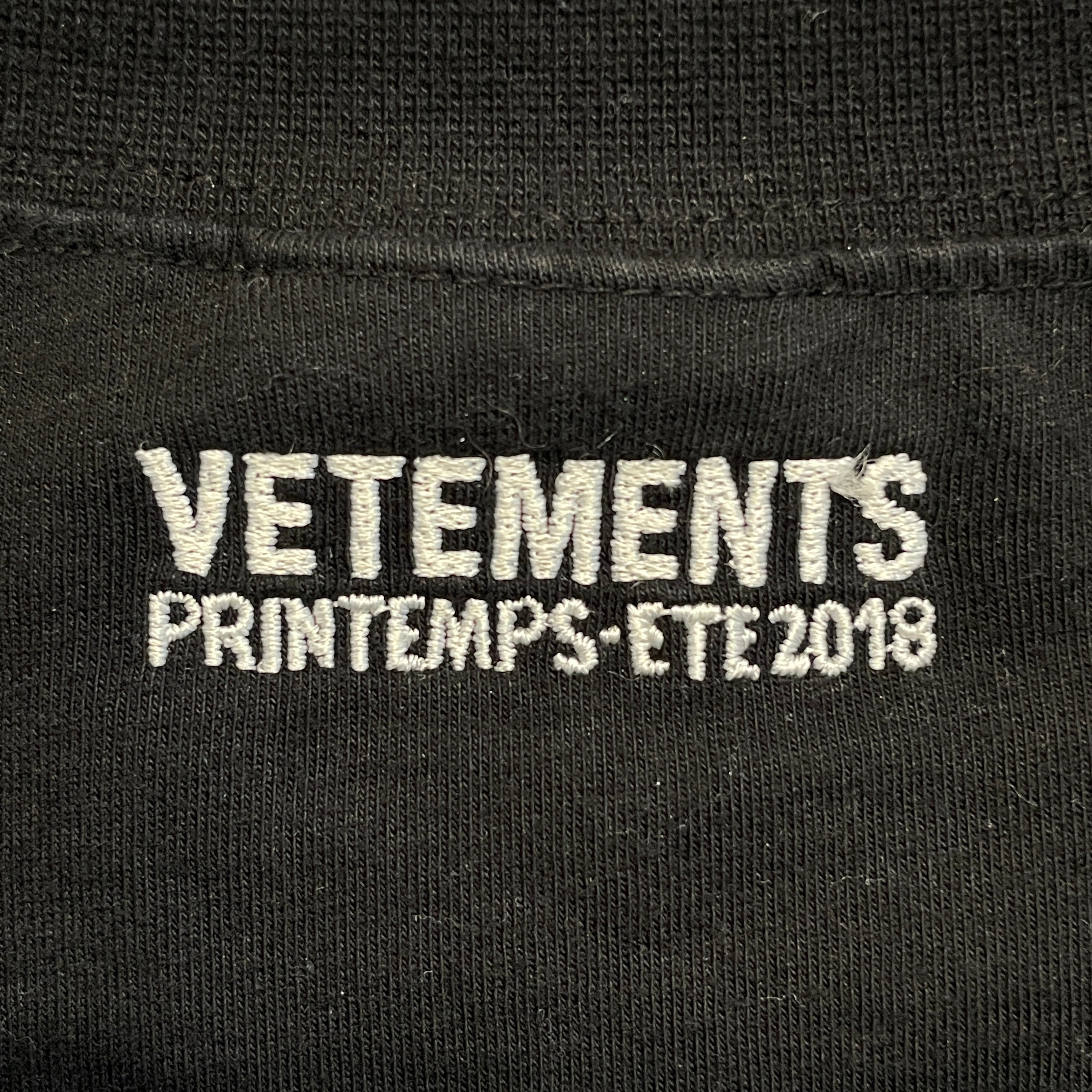 VETEMENTS/T-Shirt/XS/Cotton/BLK/Haute Couture French Flag Tee view 4