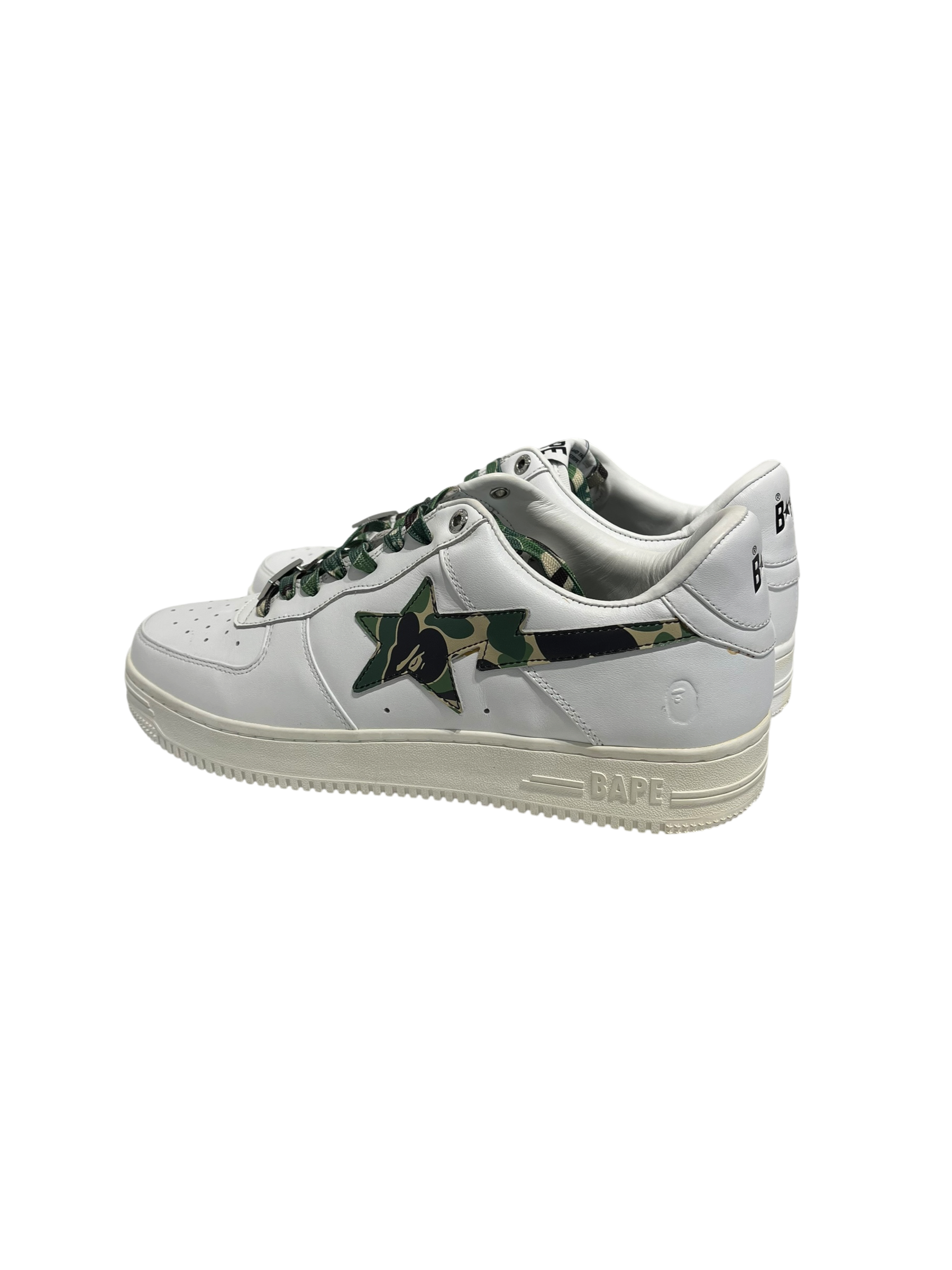BAPE STA!/Low-Sneakers/US 11/Leather/WHT/Camo Star view 2