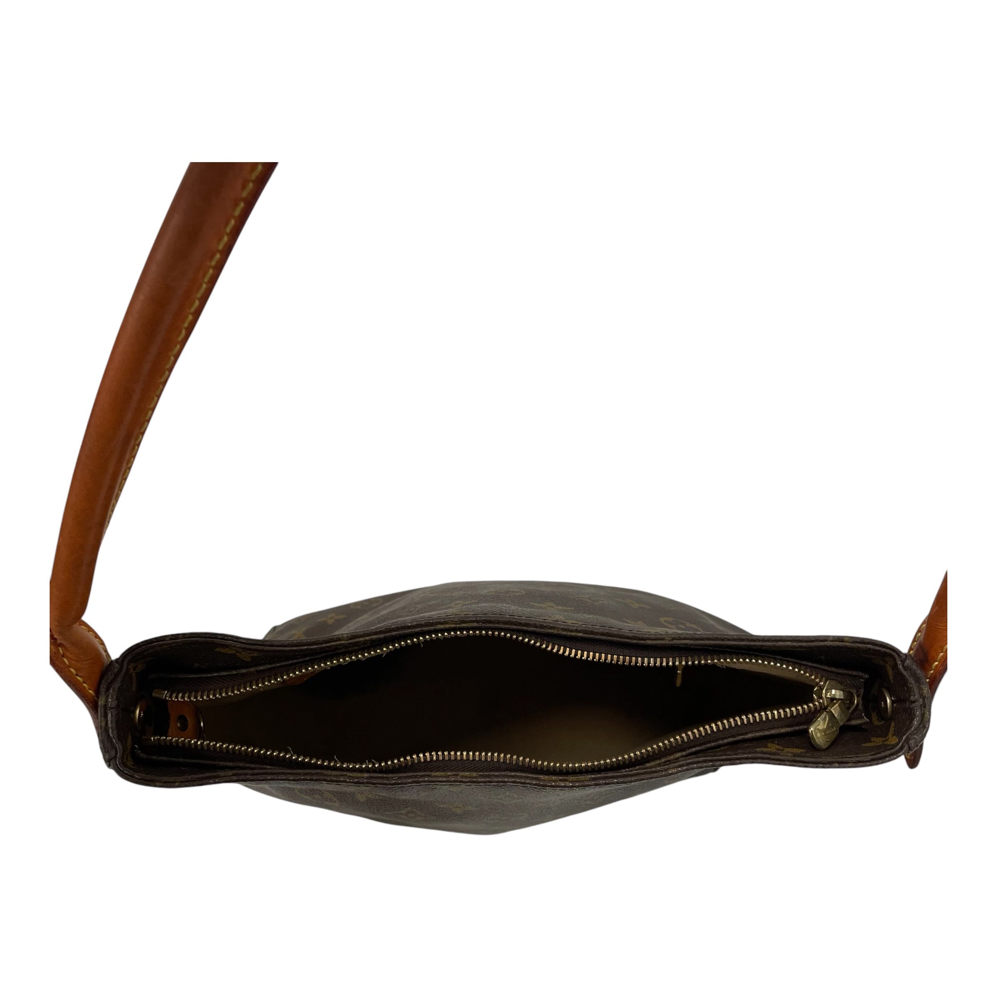 LOUIS VUITTON/Hand Bag/Hombre Check/Leather/BRW/Looping monogram canvas view 4