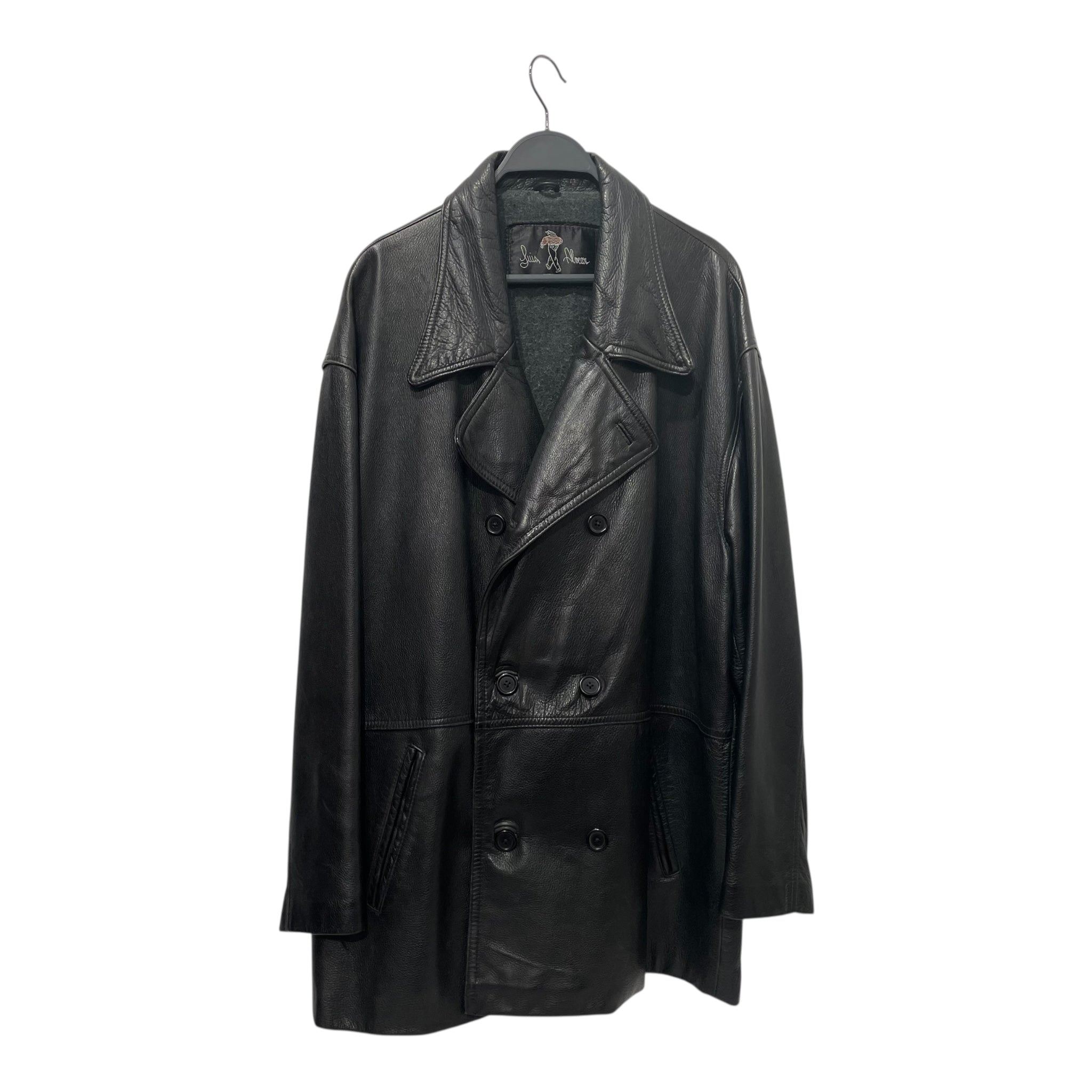 Vintage/Trench Coat/L/Leather/BLK/Leather Lambskin Trench view 1
