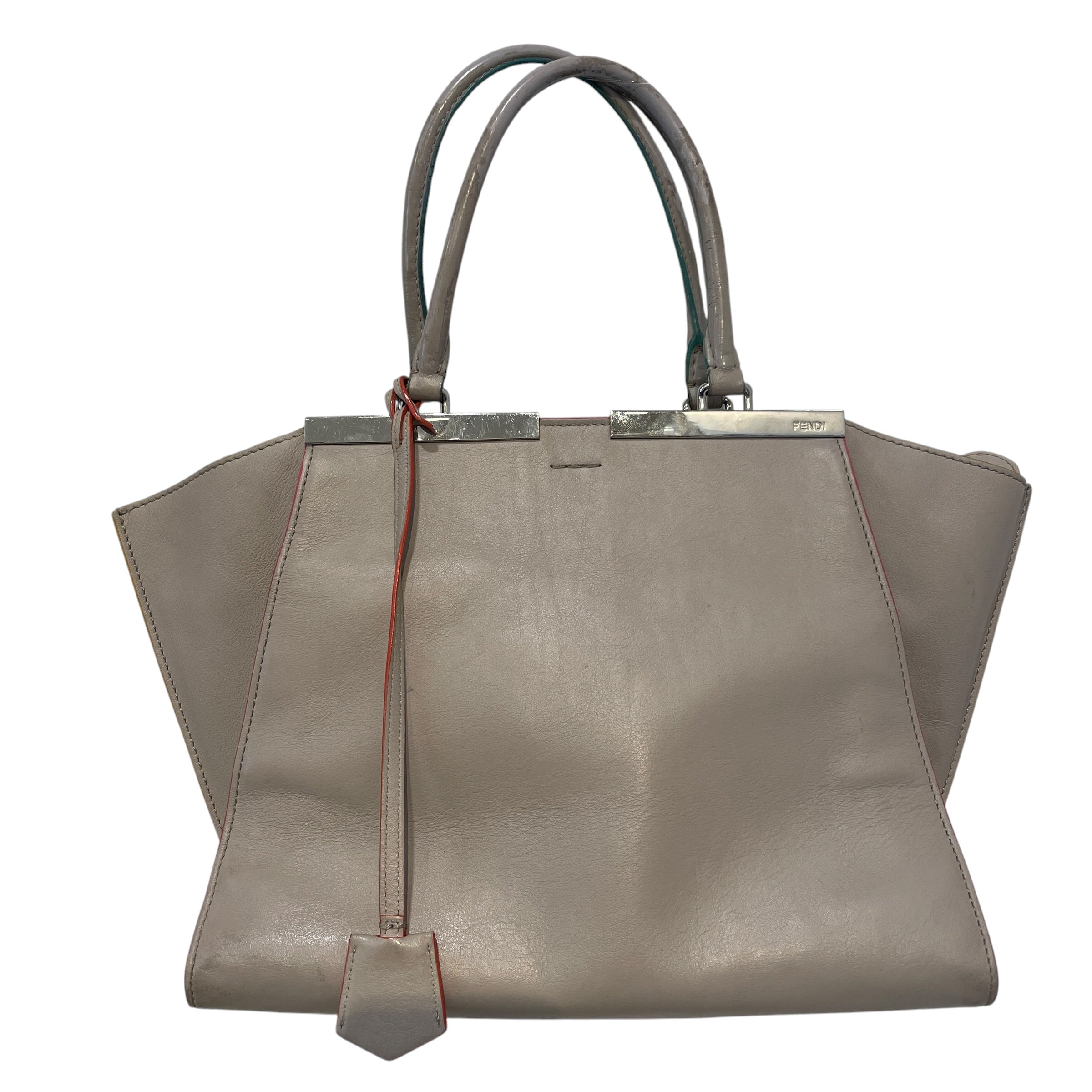 FENDI/Hand Bag/Leather/GRY/3Jours Light Grey Tote Bag view 1