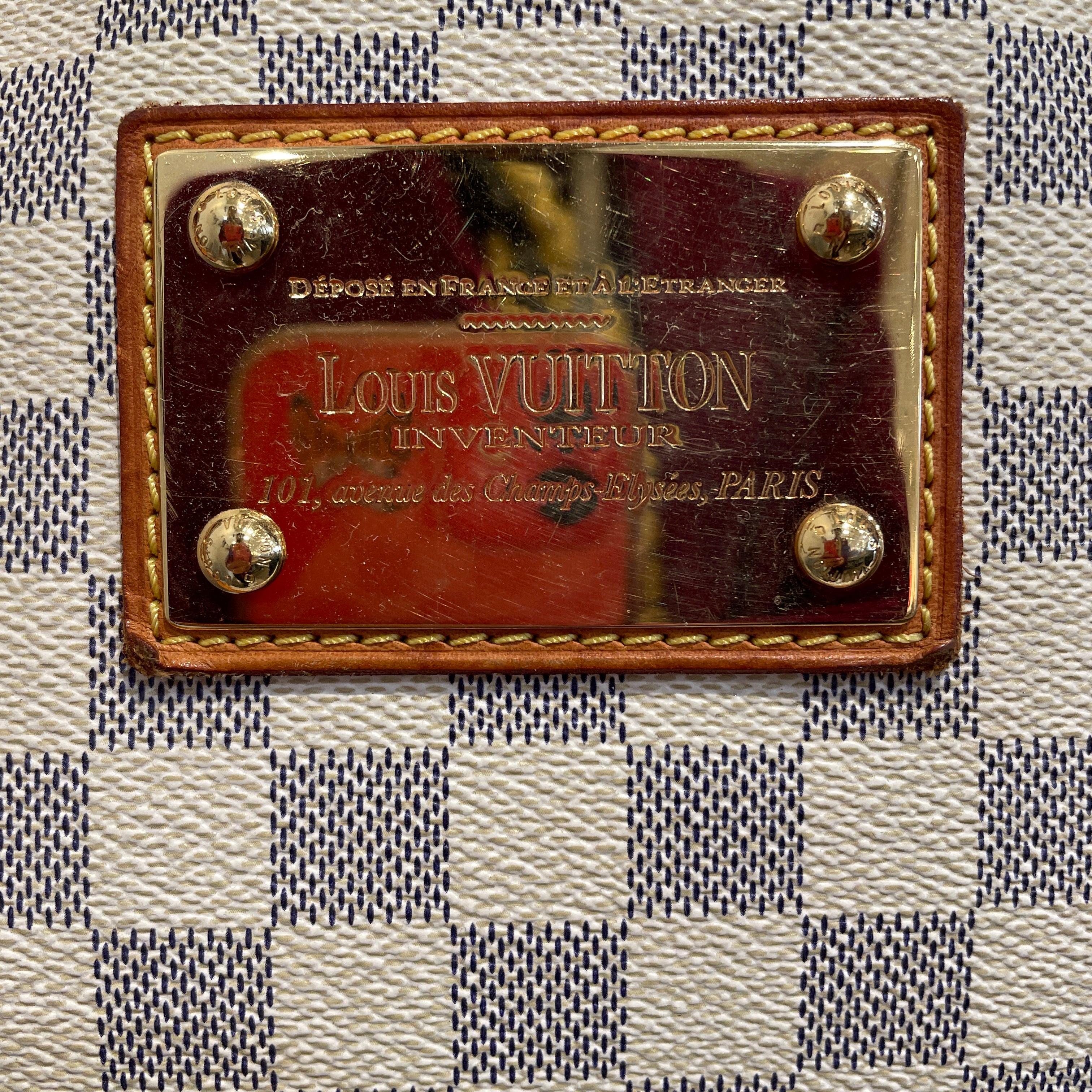LOUIS VUITTON/Hand Bag/Monogram/Leather/CRM/DAMIER AZUR HAMPSTEAD MM view 6
