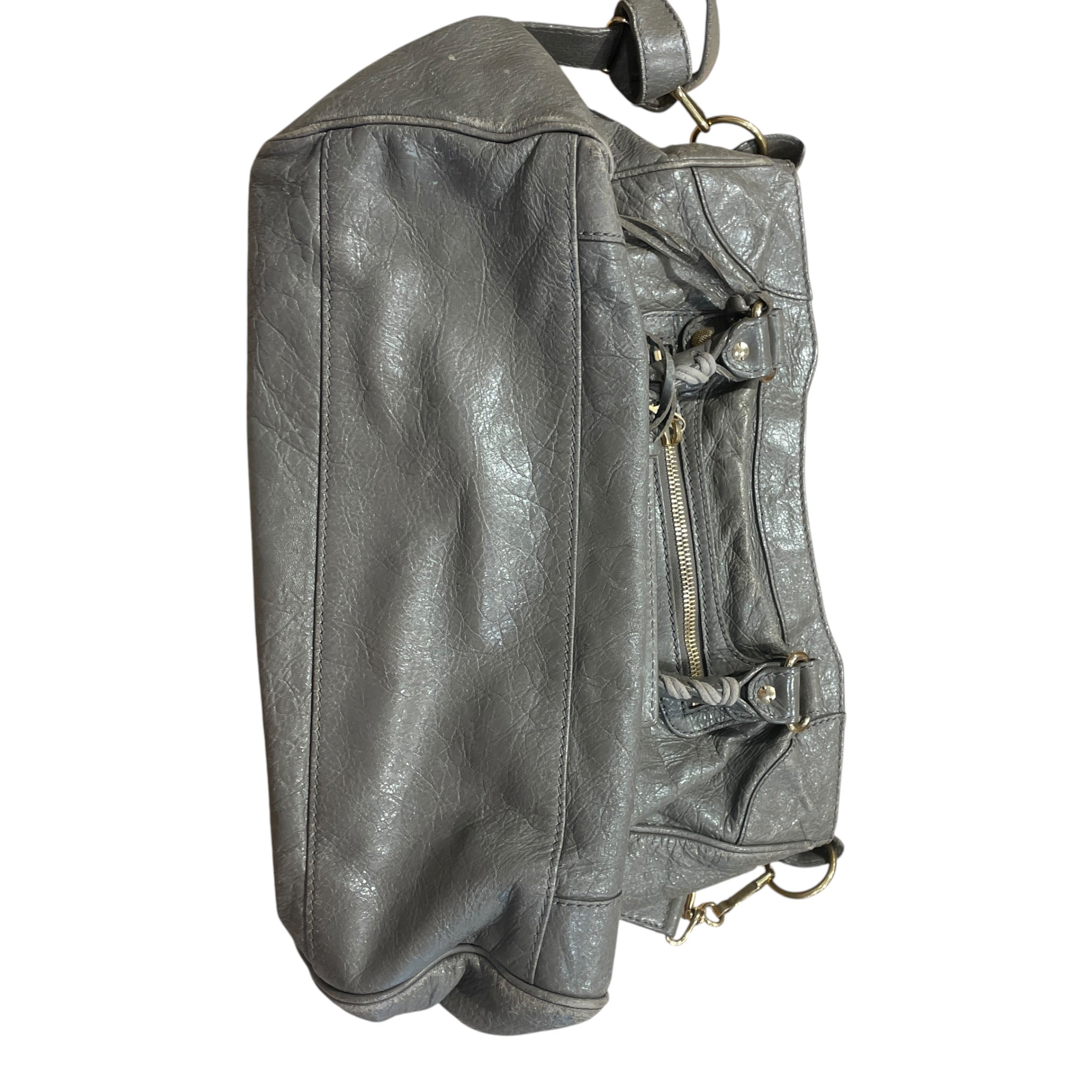 BALENCIAGA/Cross Body Bag/Leather/GRY/VELO view 7