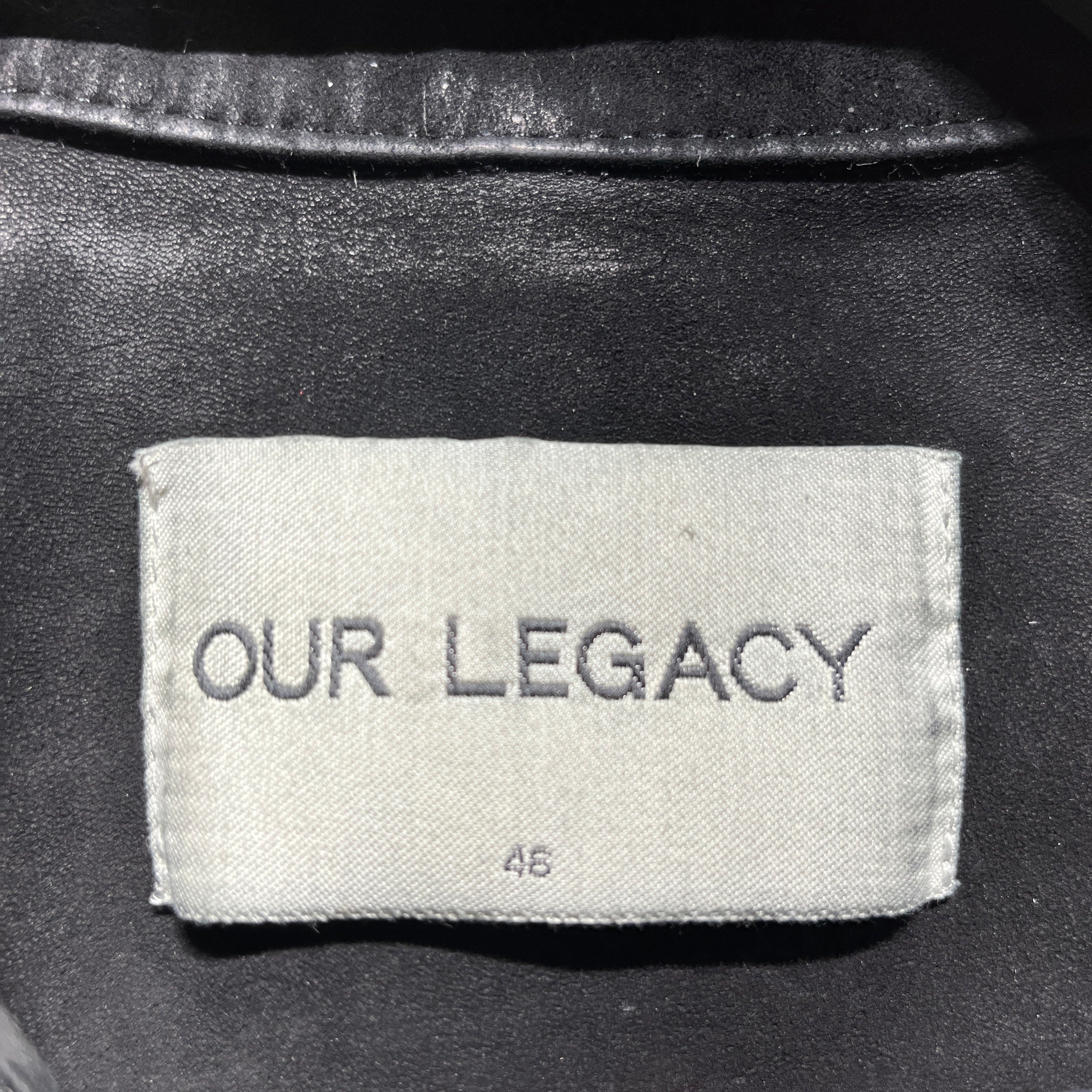 OUR LEGACY/LS Shirt/46/Suede/BLK/ZIP UP view 6