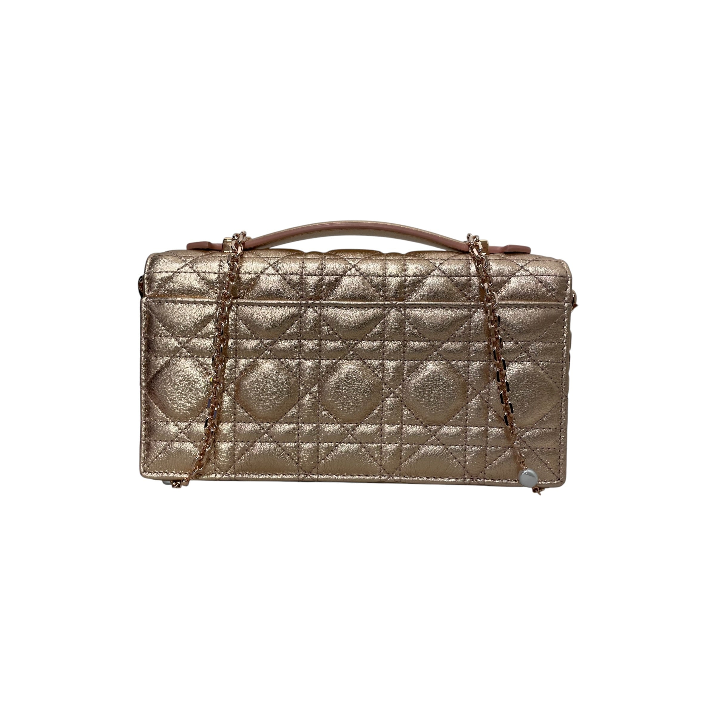 Christian Dior/Cross Body Bag/Leather/PNK/ROSE GOLD CLUTCH view 2