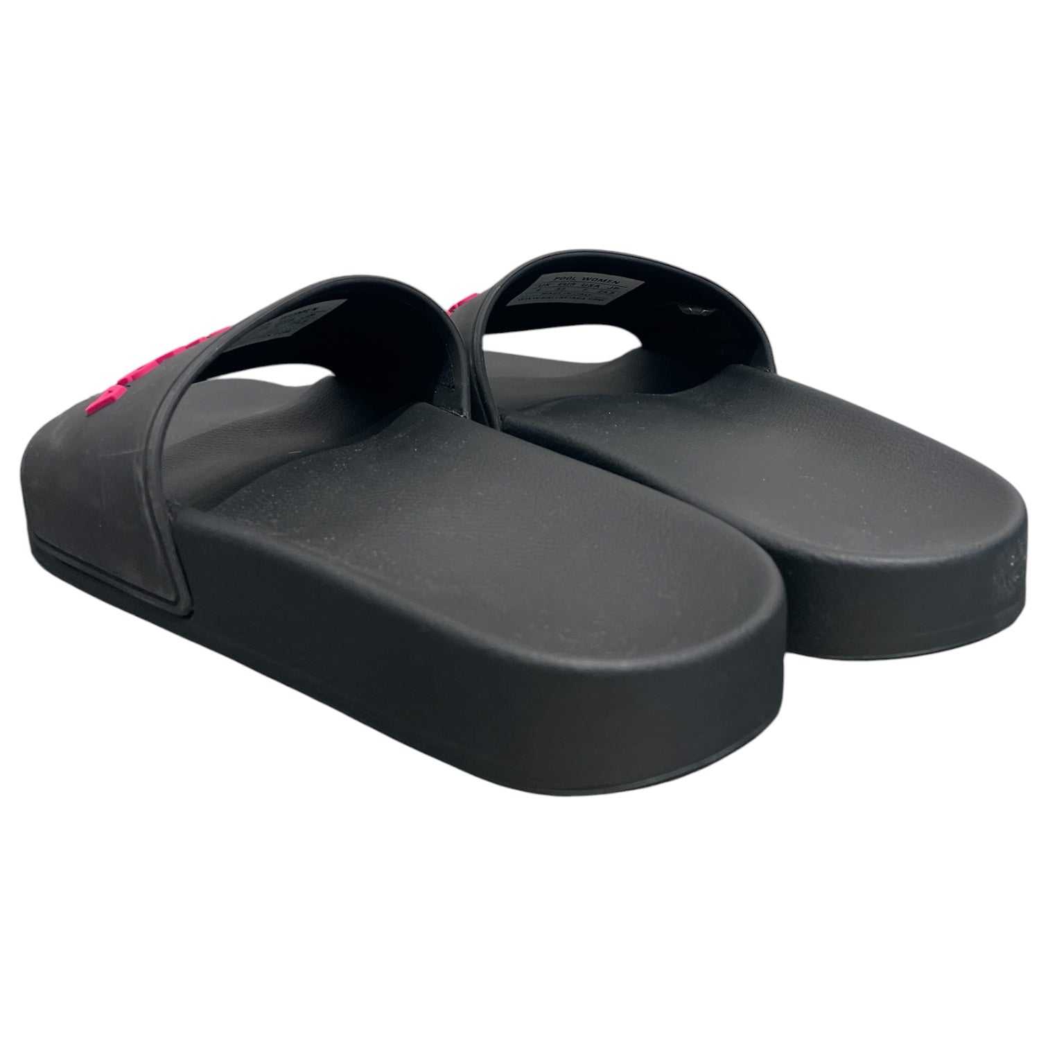 BALENCIAGA/Sandals/US 7/BLK/pink spellout view 2
