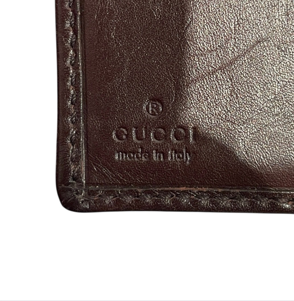 GUCCI/Bifold Wallet/Monogram/Cotton/BRD/GOLD HRDWR view 5
