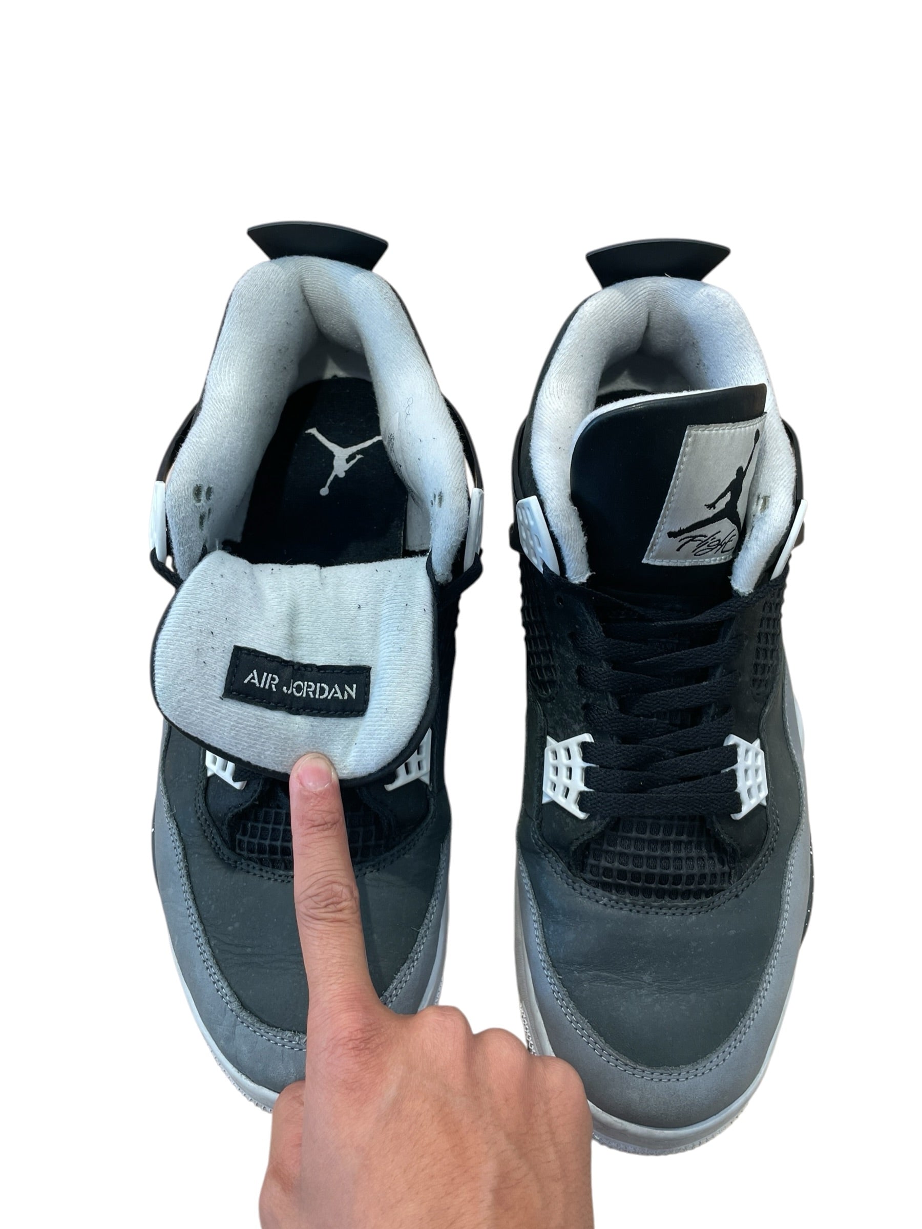 JORDAN BRAND/Low-Sneakers/US 12.5/Suede/GRY/JORDAN RETRO 4 "FEAR" view 3