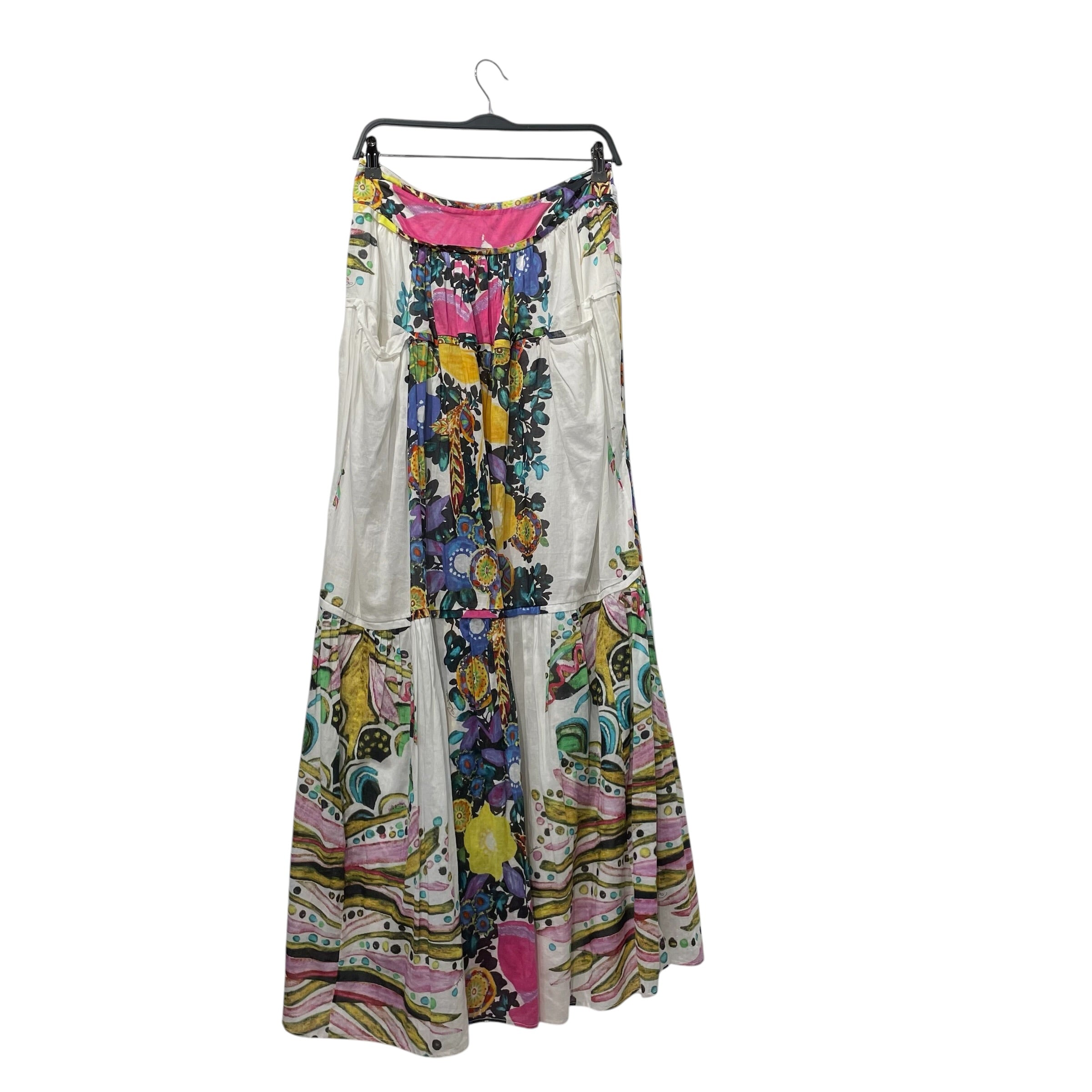 roberto cavalli/Long Skirt/XL/All Over Print/Cotton/WHT/ view 1