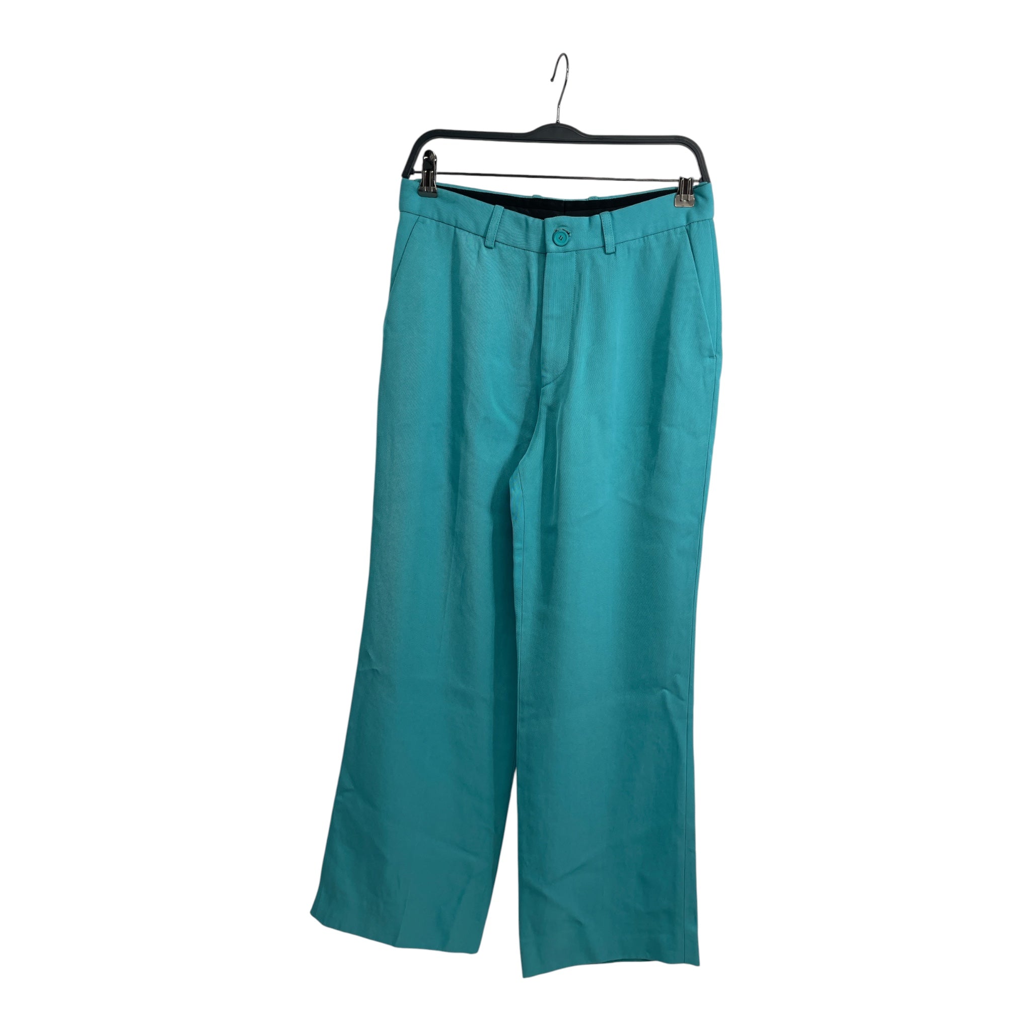 BALENCIAGA/Straight Pants/Cotton/BLU/BALENCIAGA TROUSERS TURQUOISE view 1