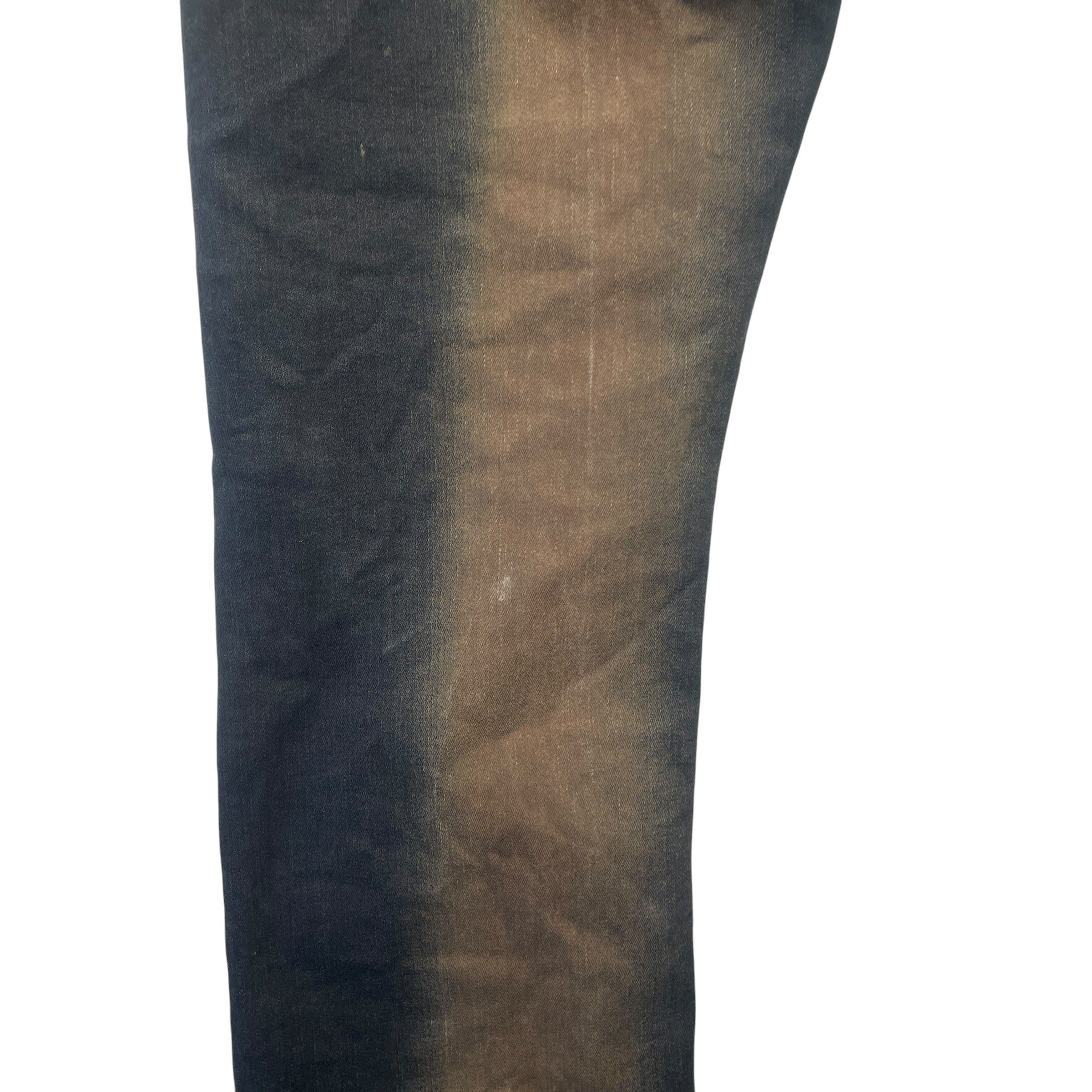 RICK OWENS DRKSHDW/Straight Pants/34/Denim/BRW/All Over Print/MUDWASH view 6