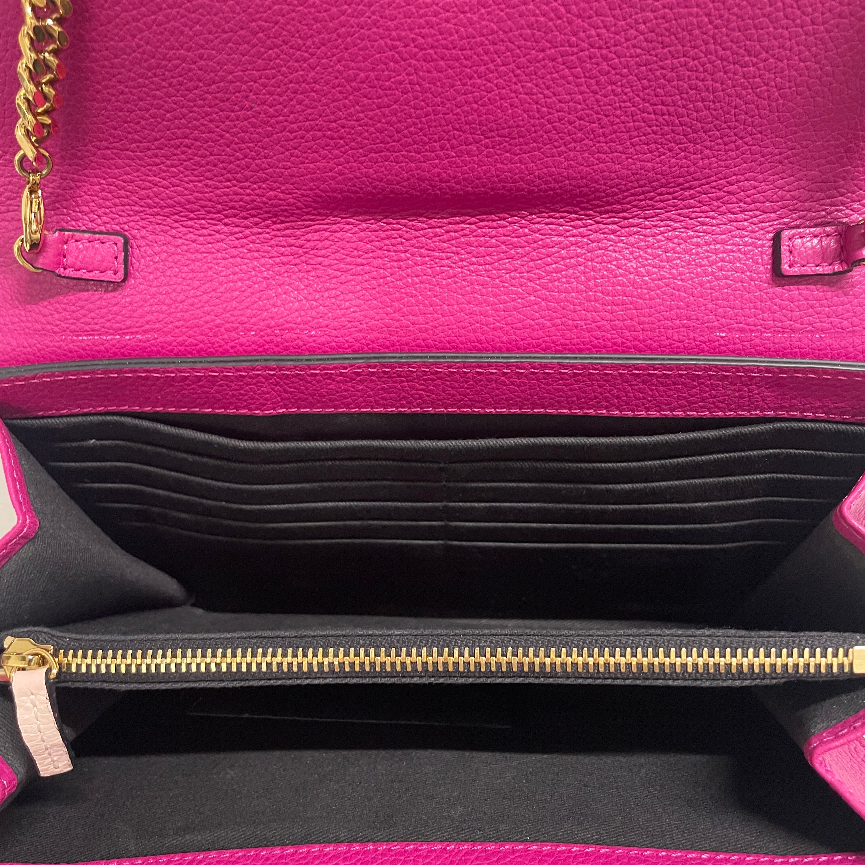 VERSACE/Bag/Leather/PNK/GLD V HW/ CHAIN STRAP view 5